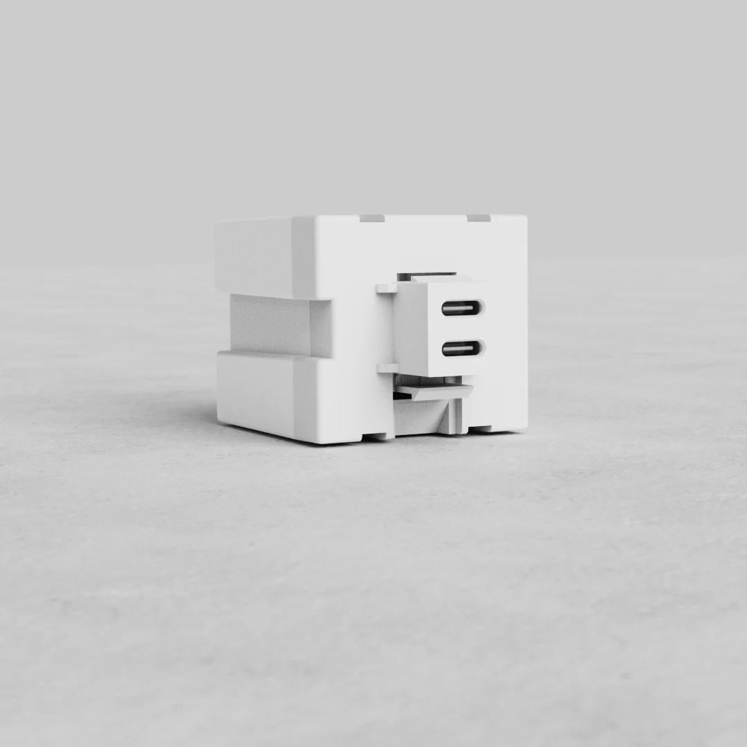 65W Fast Charge Keystone Module - White