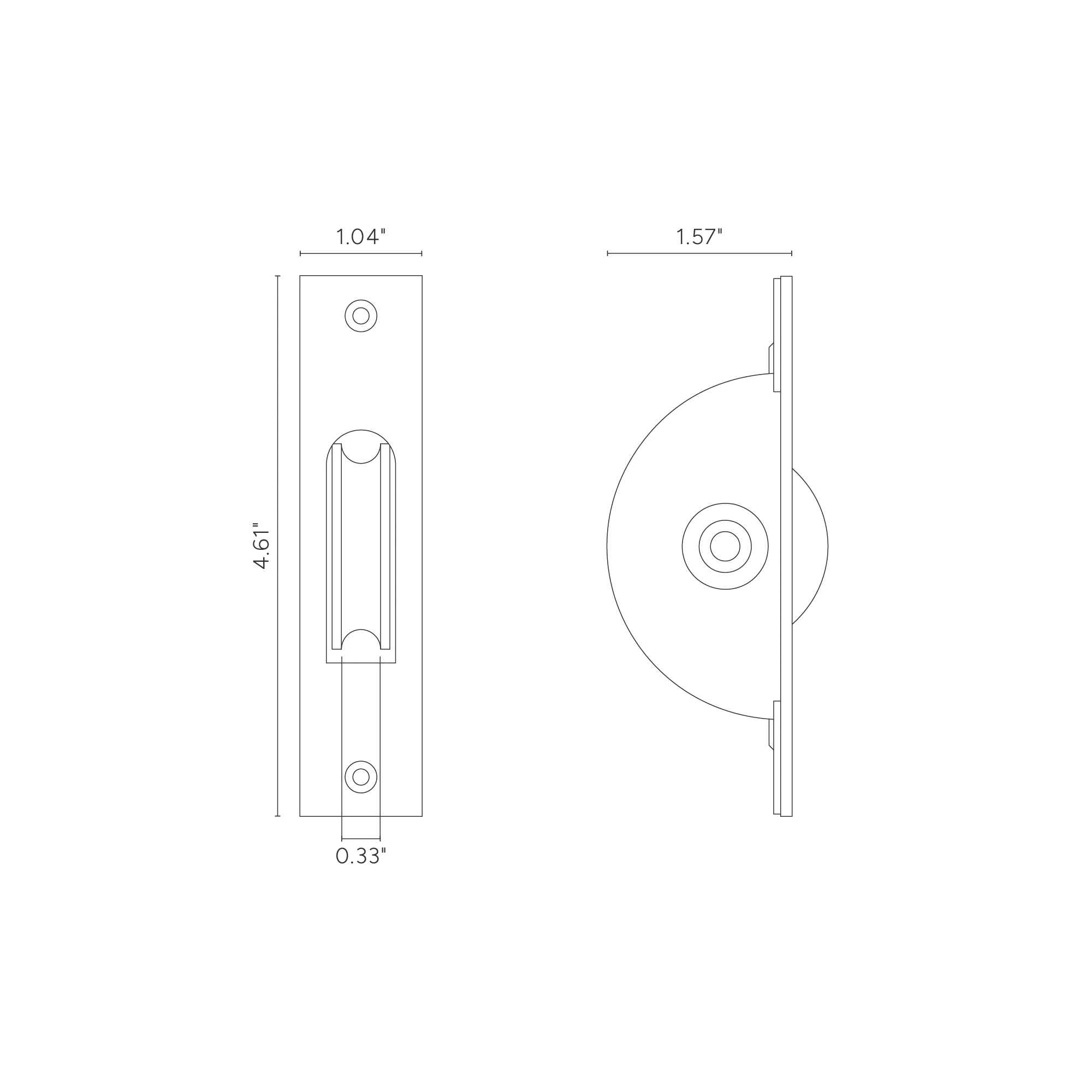 Belmont Single Hung Window Pulley - Antique Brass - Image 3