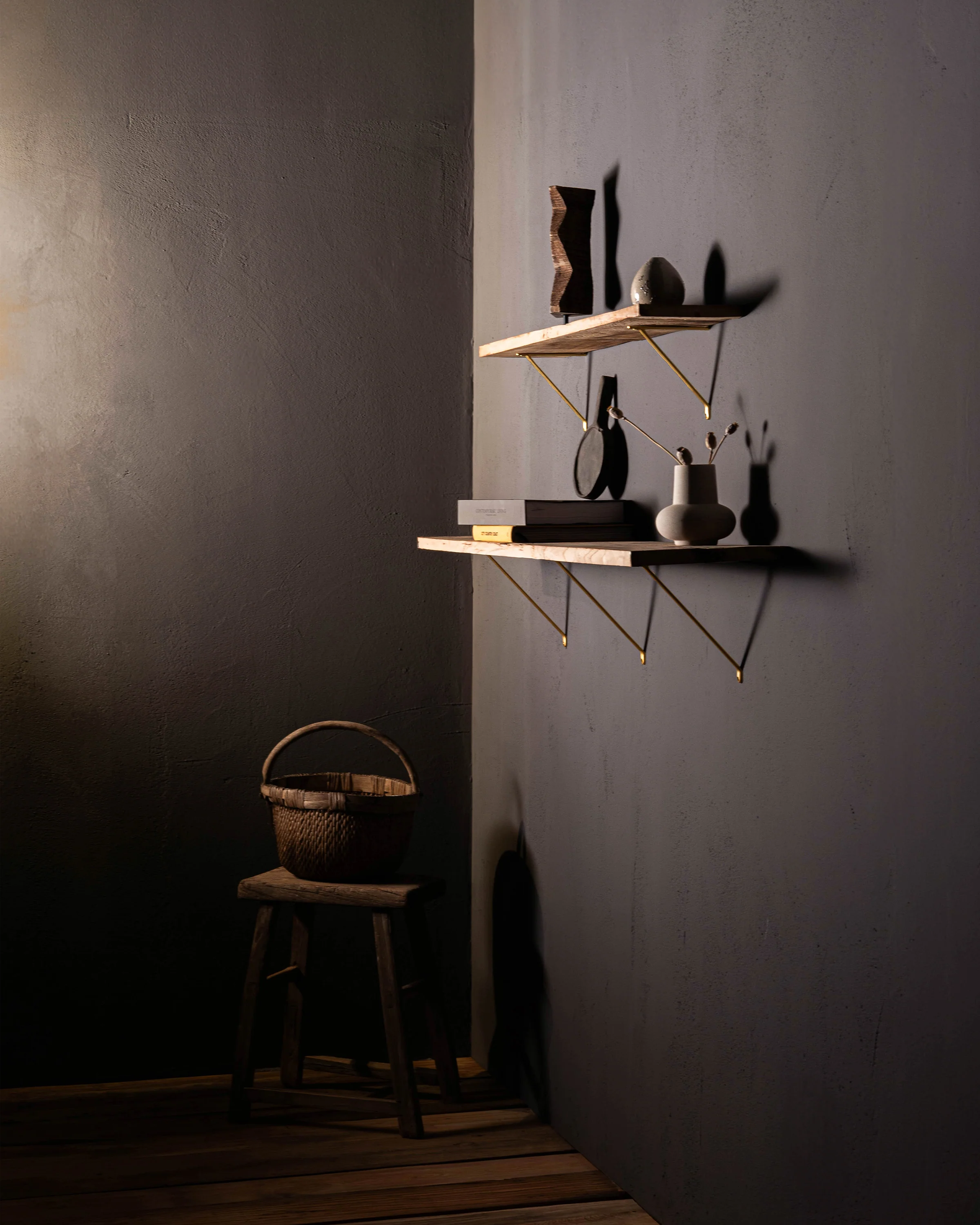 Brixton Shelf Bracket Small - Antique Brass - Image 4