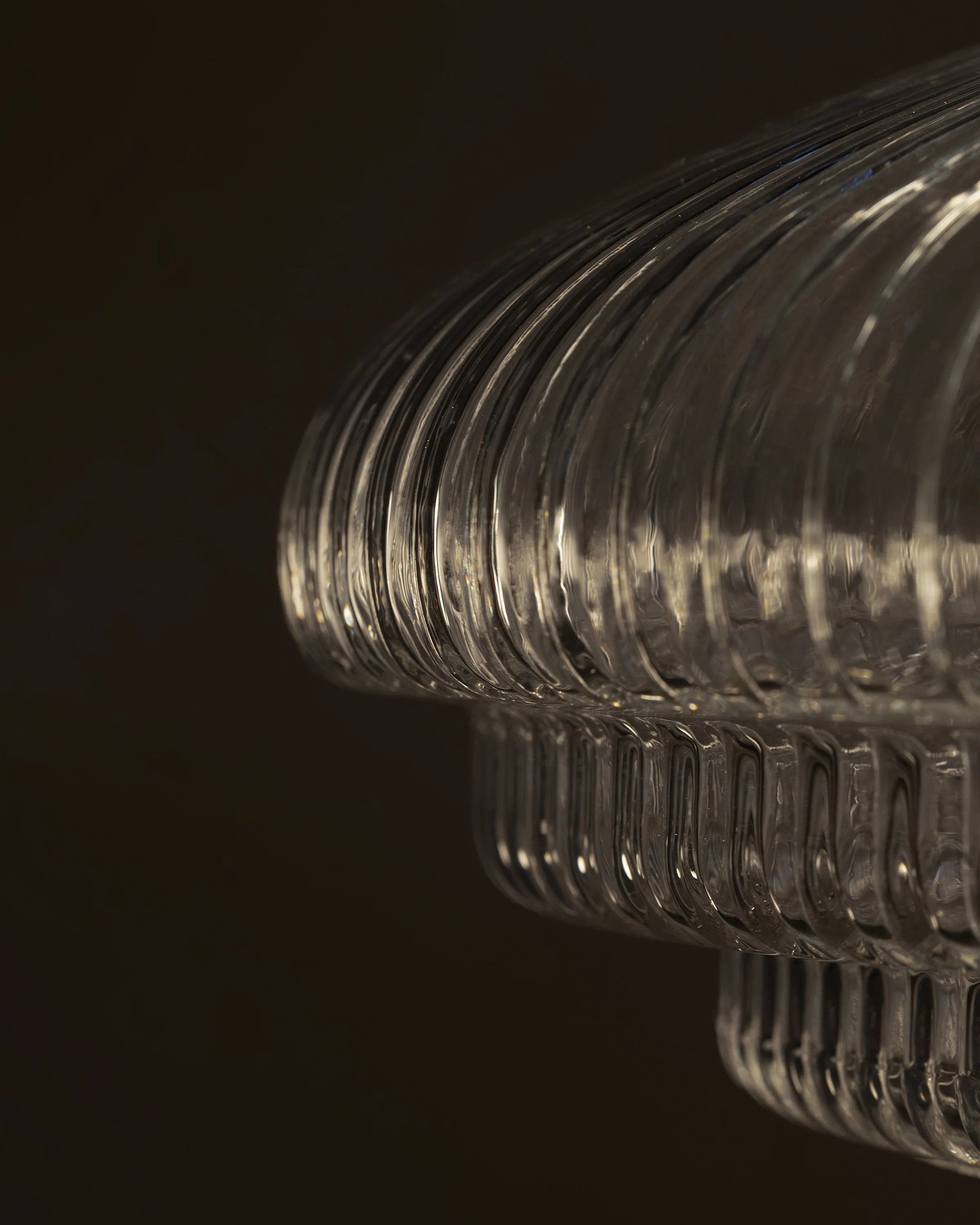 Brookfield Large Pendant Light Fluted Glass - Antique Brass - Image 7