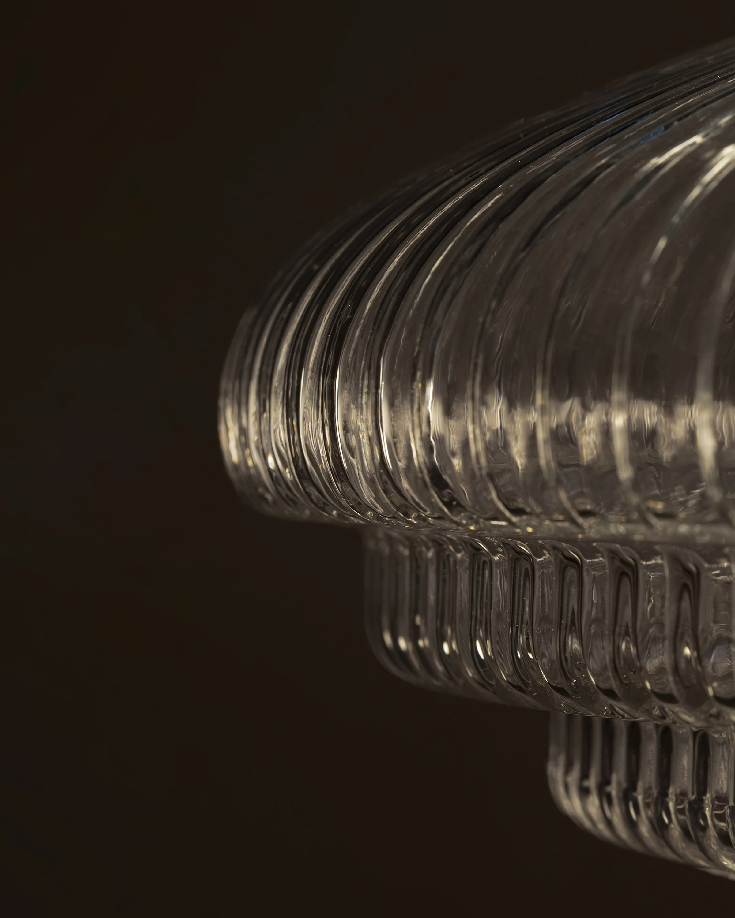 Brookfield Large Pendant Light Fluted Glass - Bronze - Image 8