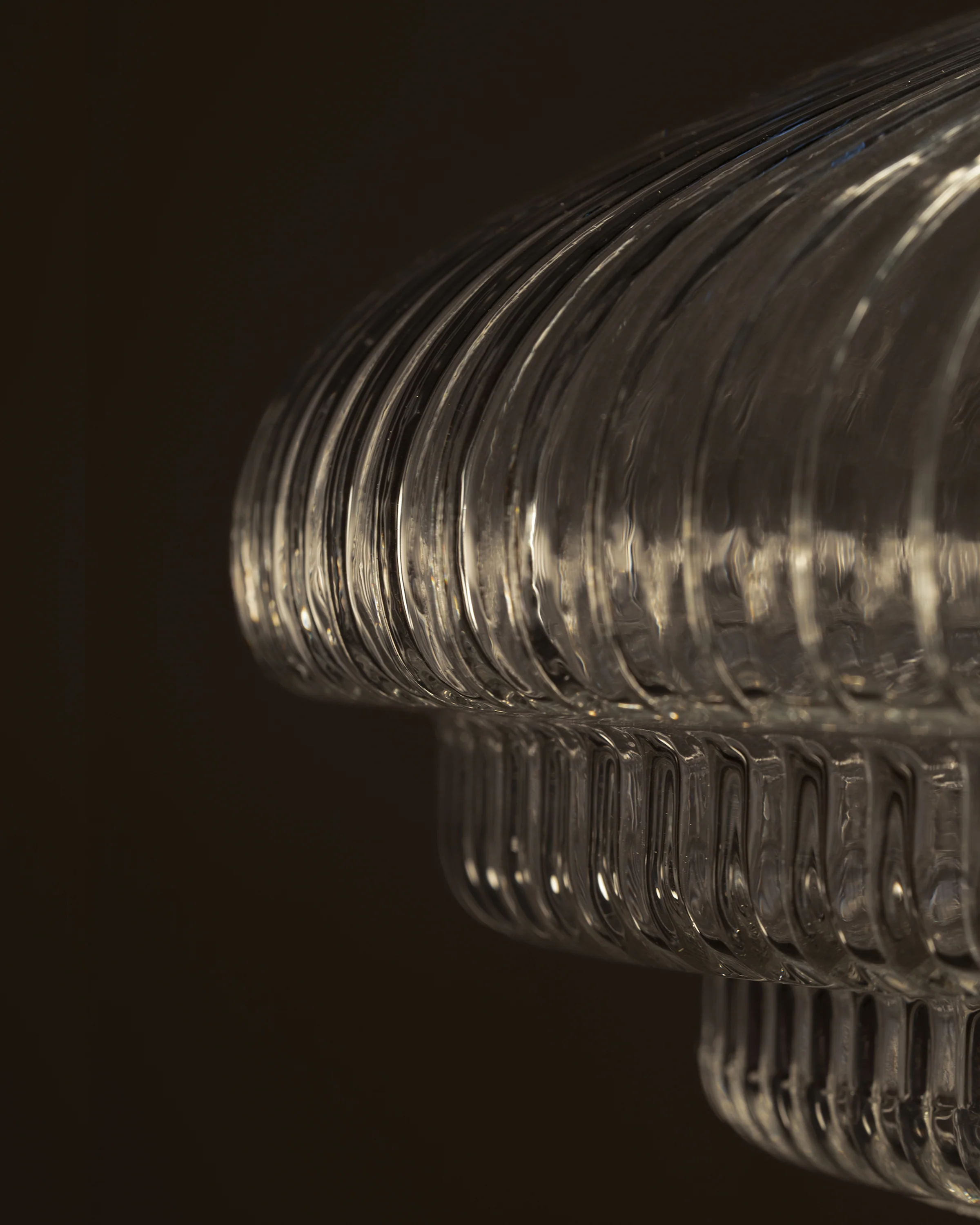 Brookfield Medium Pendant Light Fluted Glass - Bronze - Image 6