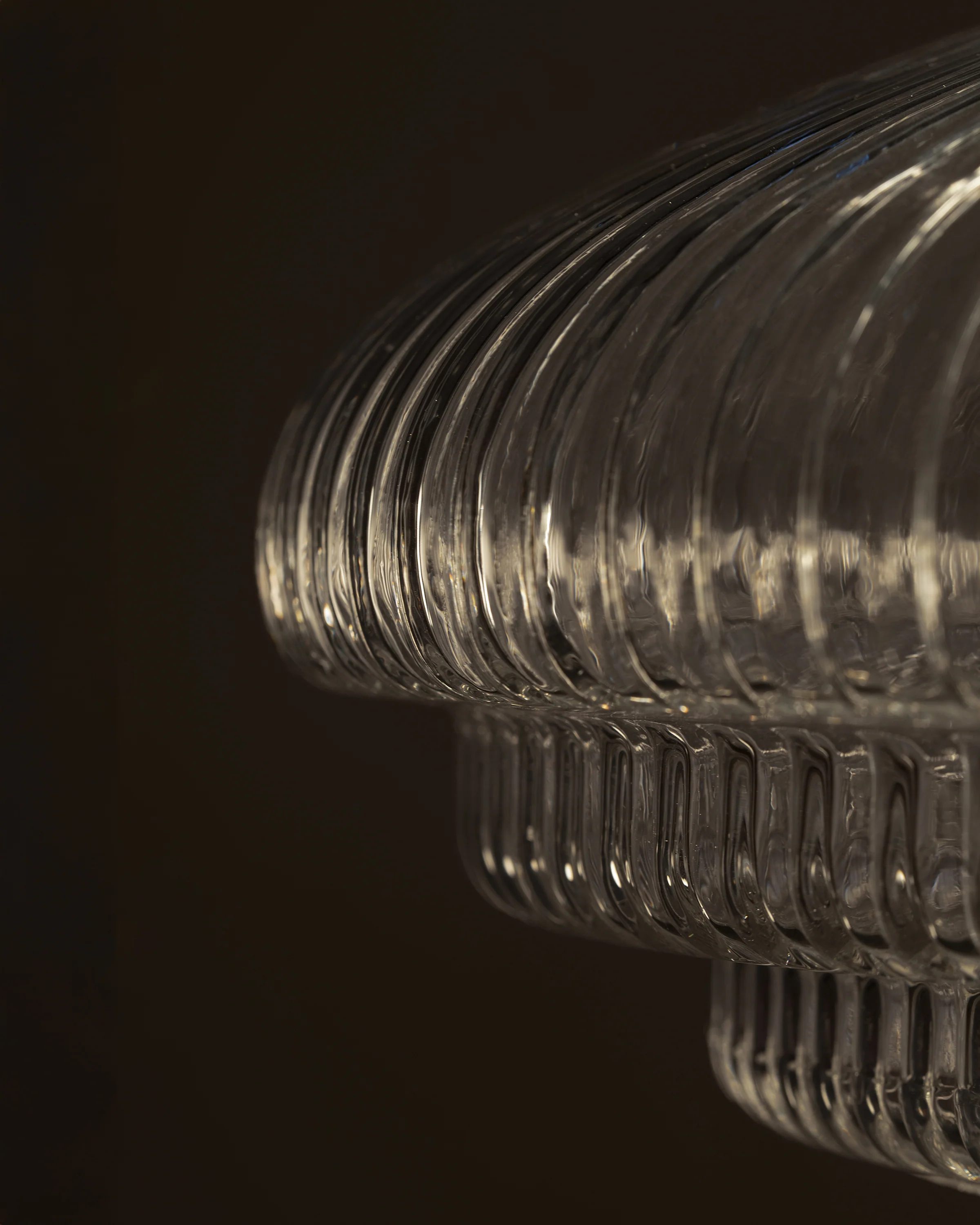 Brookfield Medium Pendant Light Fluted Glass - Polished Nickel - Image 3
