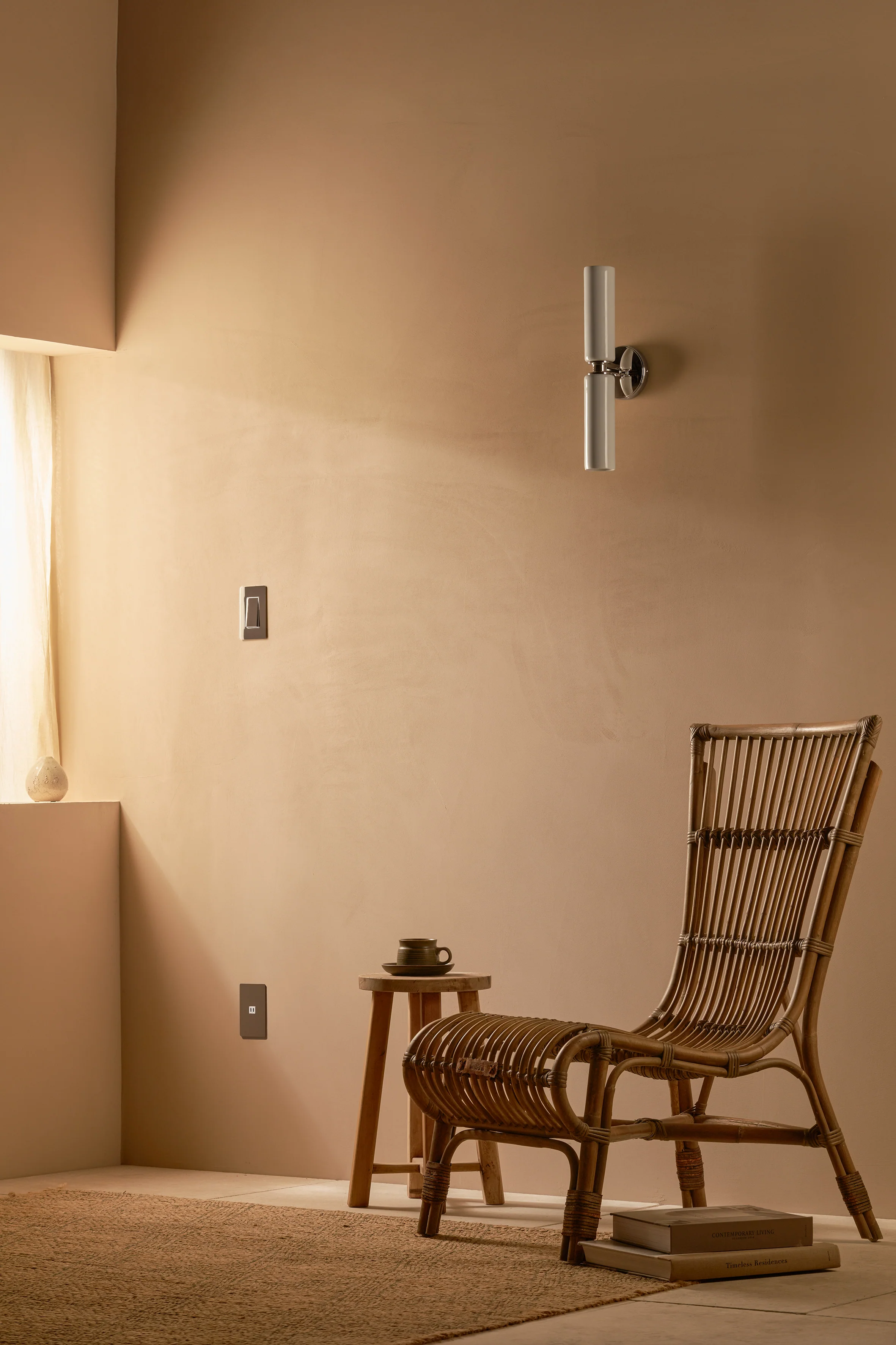 Claremont Medium Wall Light Fine Porcelain - Polished Nickel - Image 3