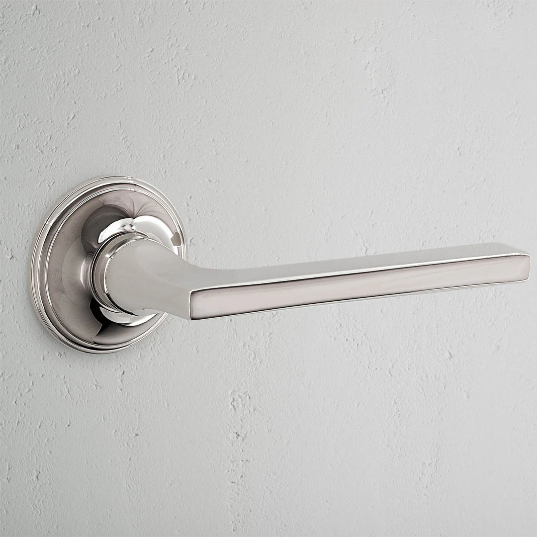 Clayton Dummy Door Handle Set - Polished Nickel