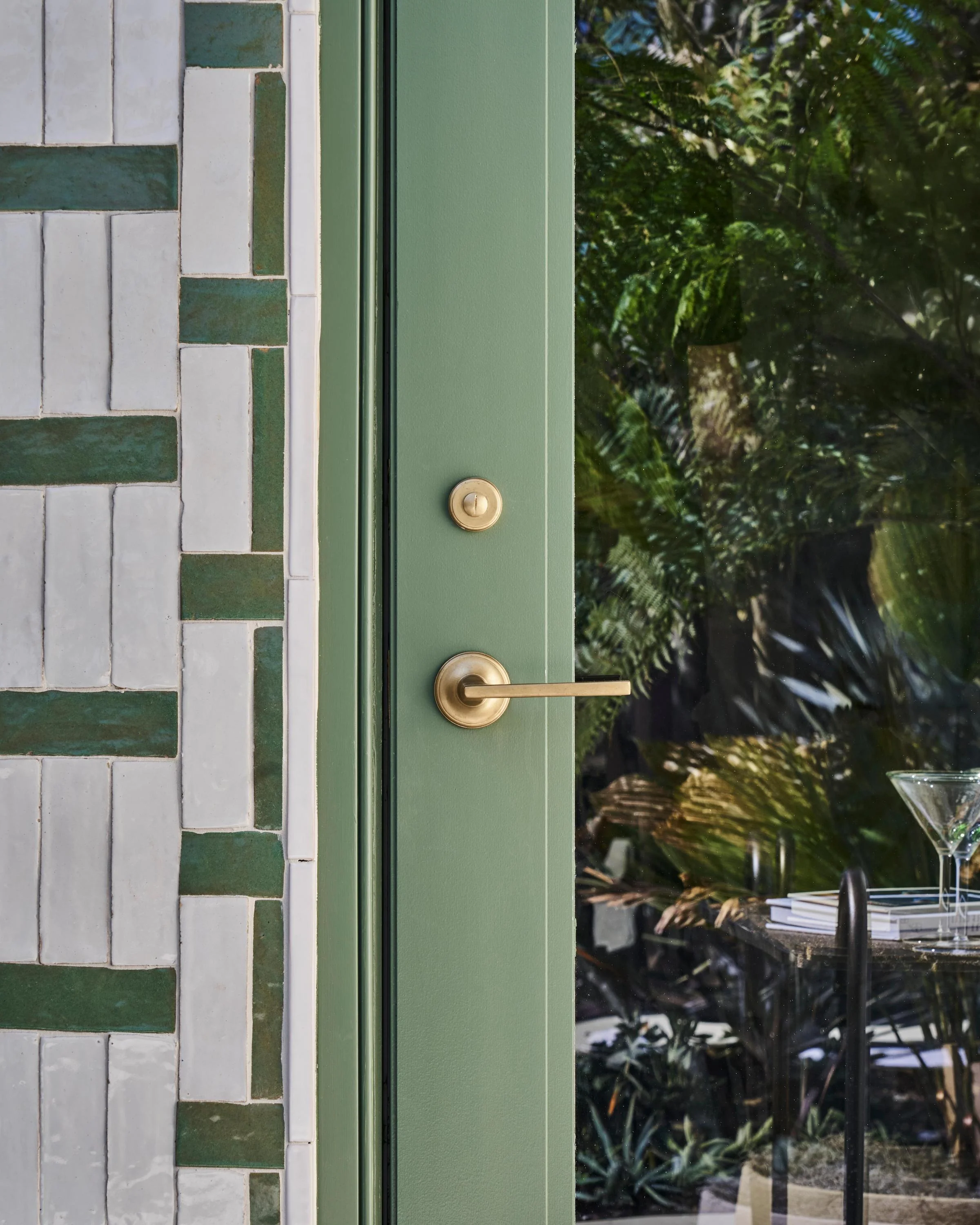 Clayton Passage Door Handle Set - Antique Brass - Image 4