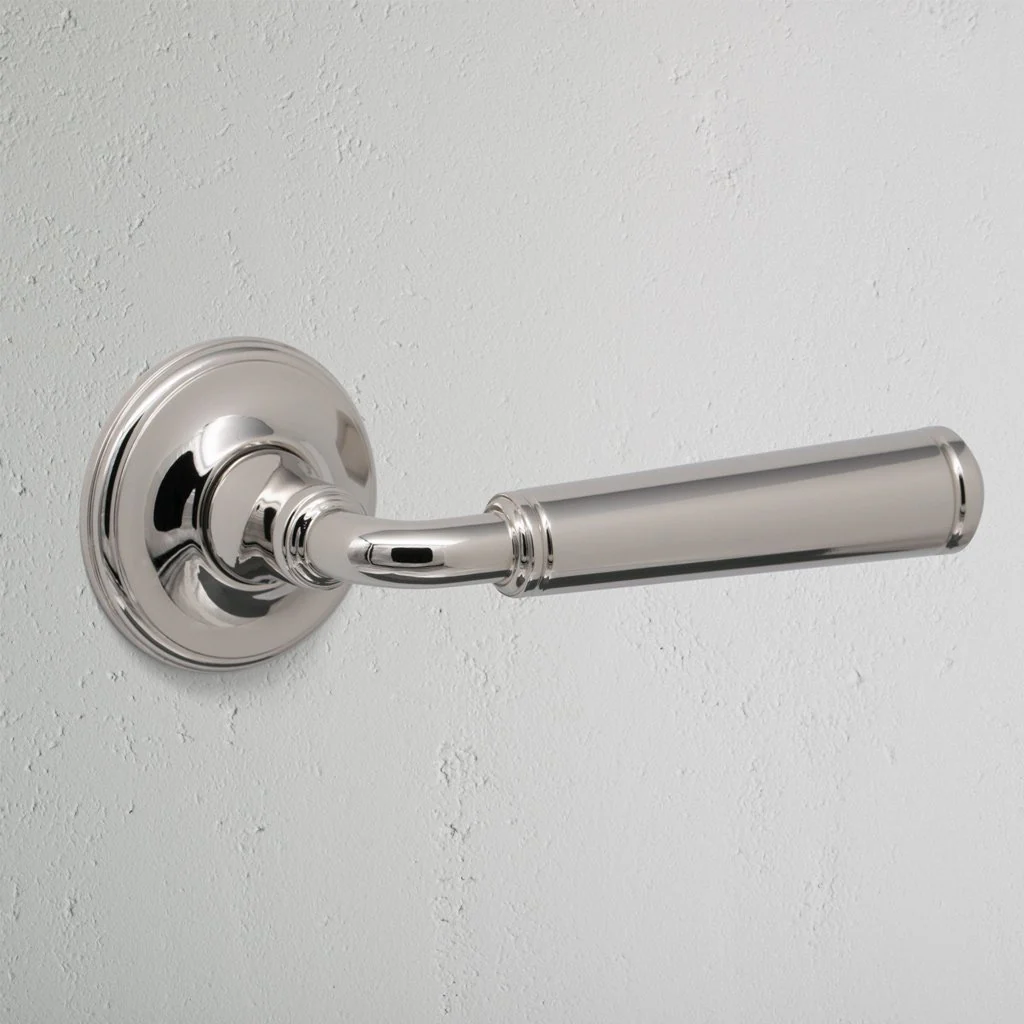 Digby Dummy Door Handle Set - Polished Nickel