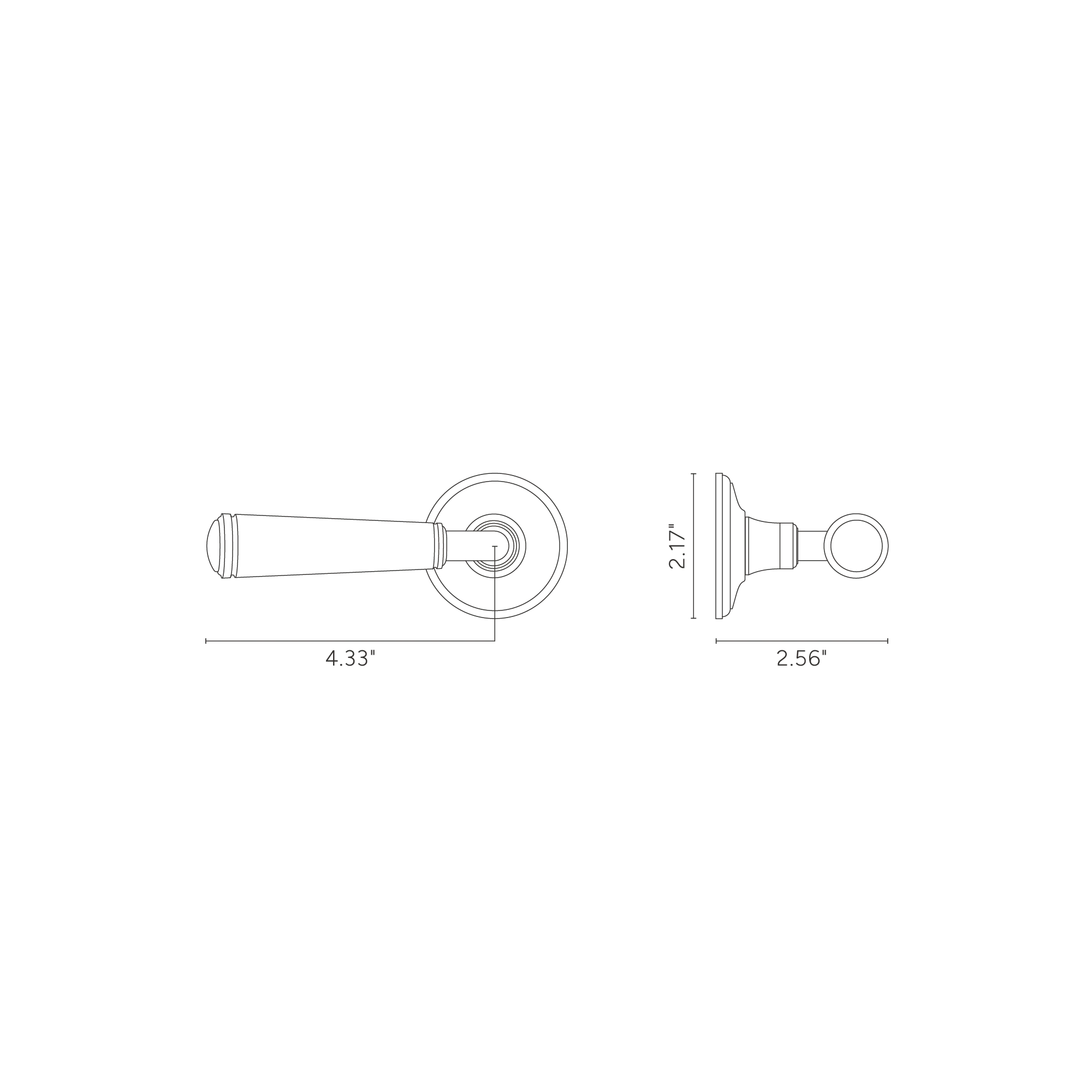 Digby Passage Door Handle Unsprung - Bronze - Image 3