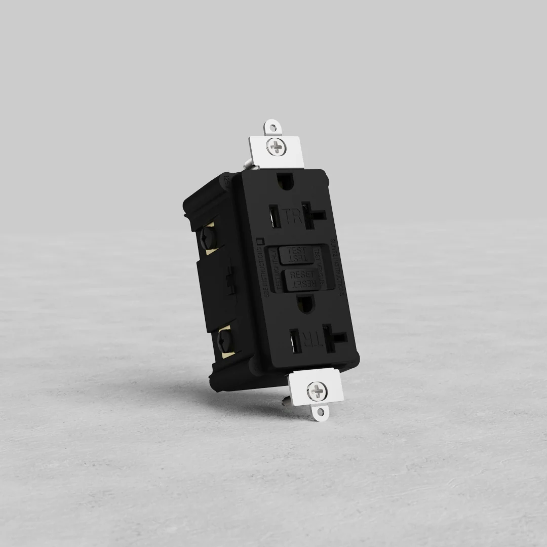 GFCI Power Outlet 20A - Black