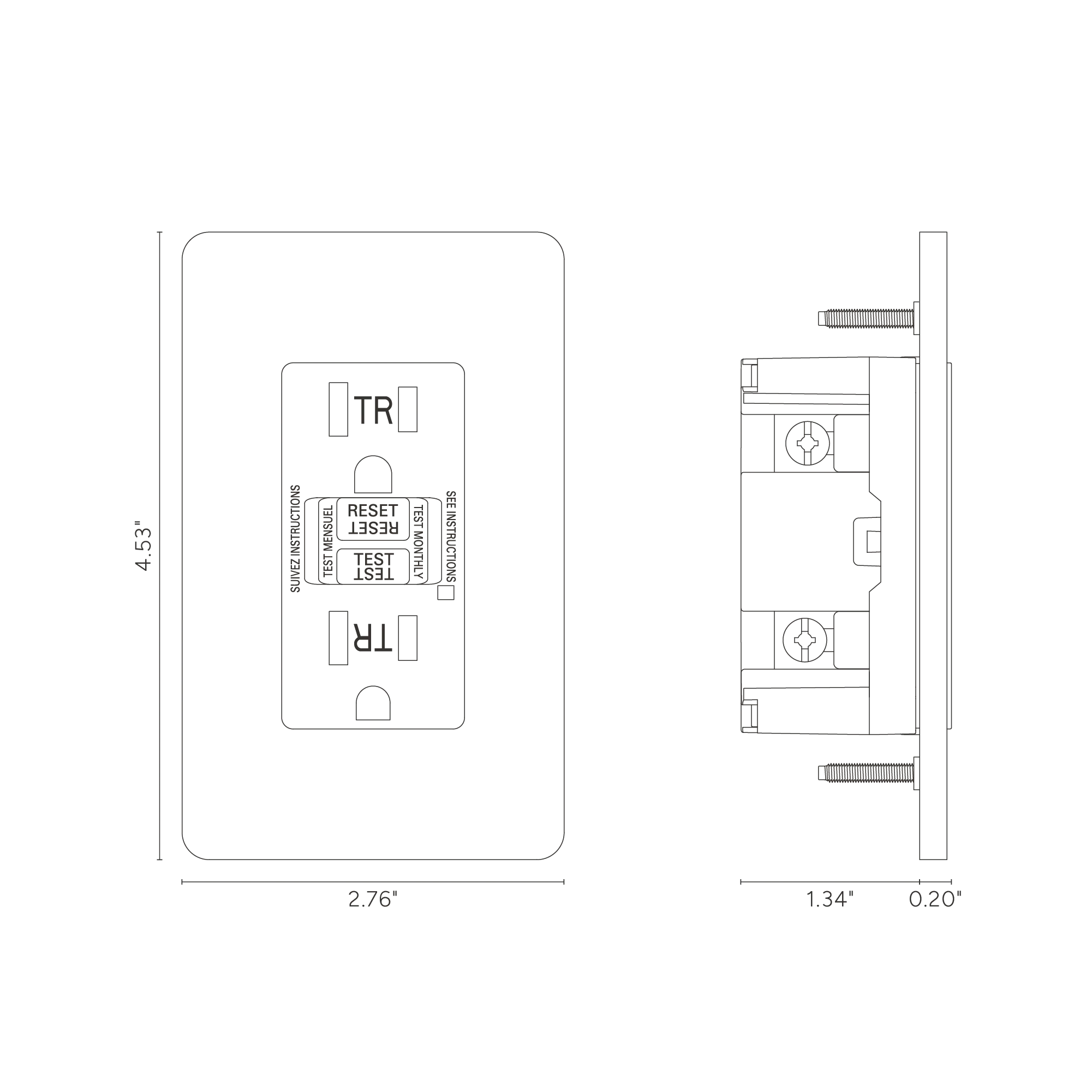Grove 1G 15A GFCI Outlet - Antique Brass Black - Image 2