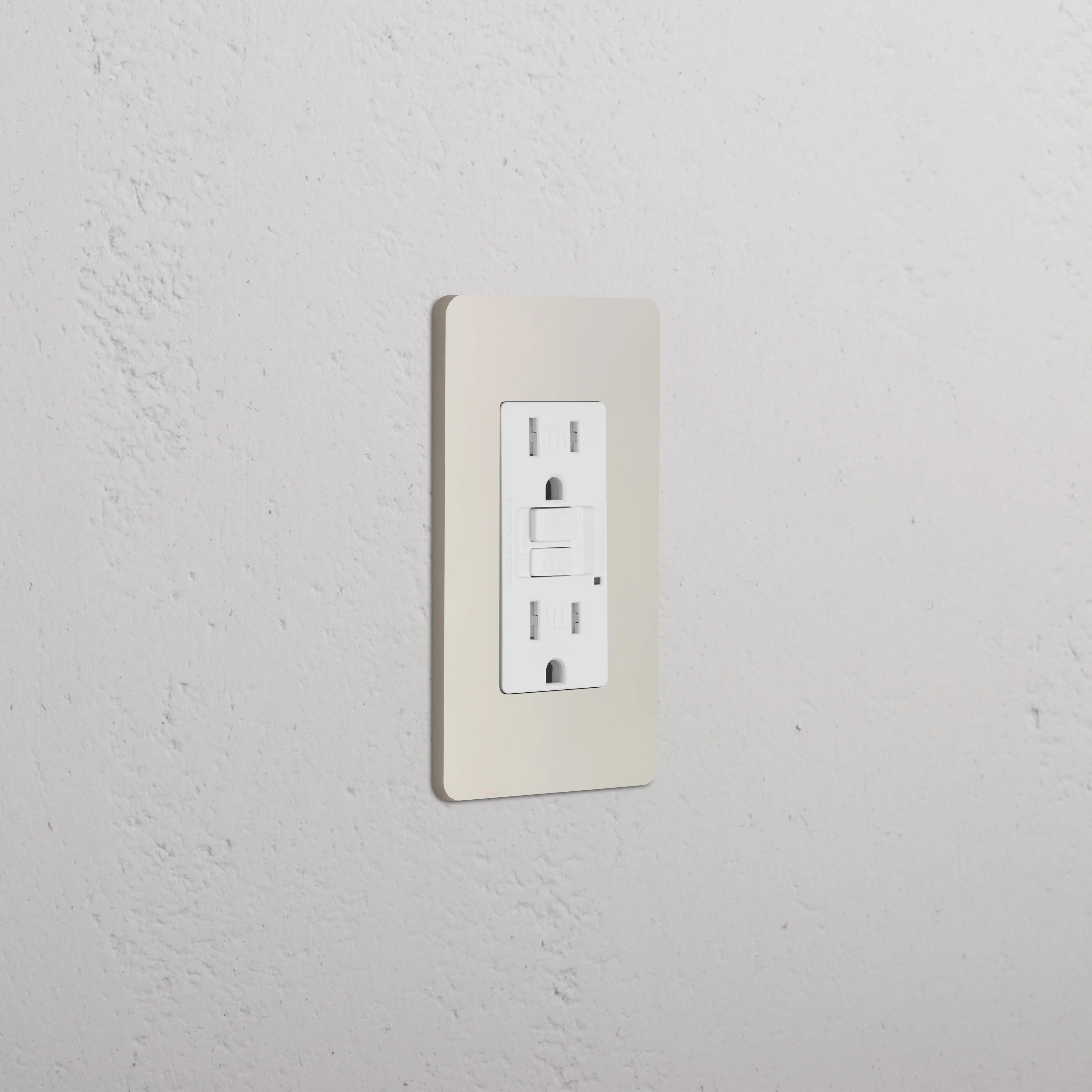 Grove 1G 15A GFCI Outlet - Polished Nickel White