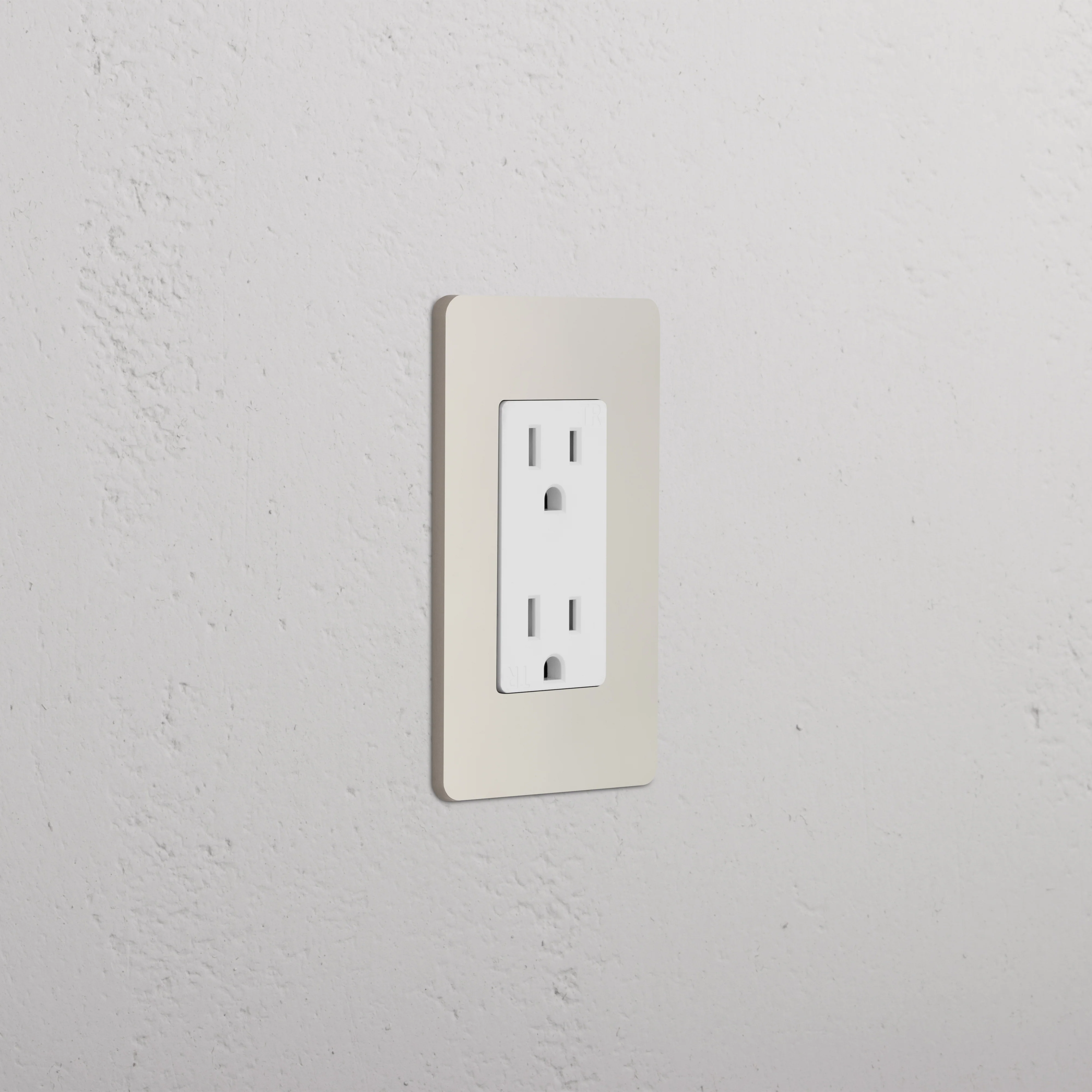 Grove 1G 15A Outlet - Polished Nickel White