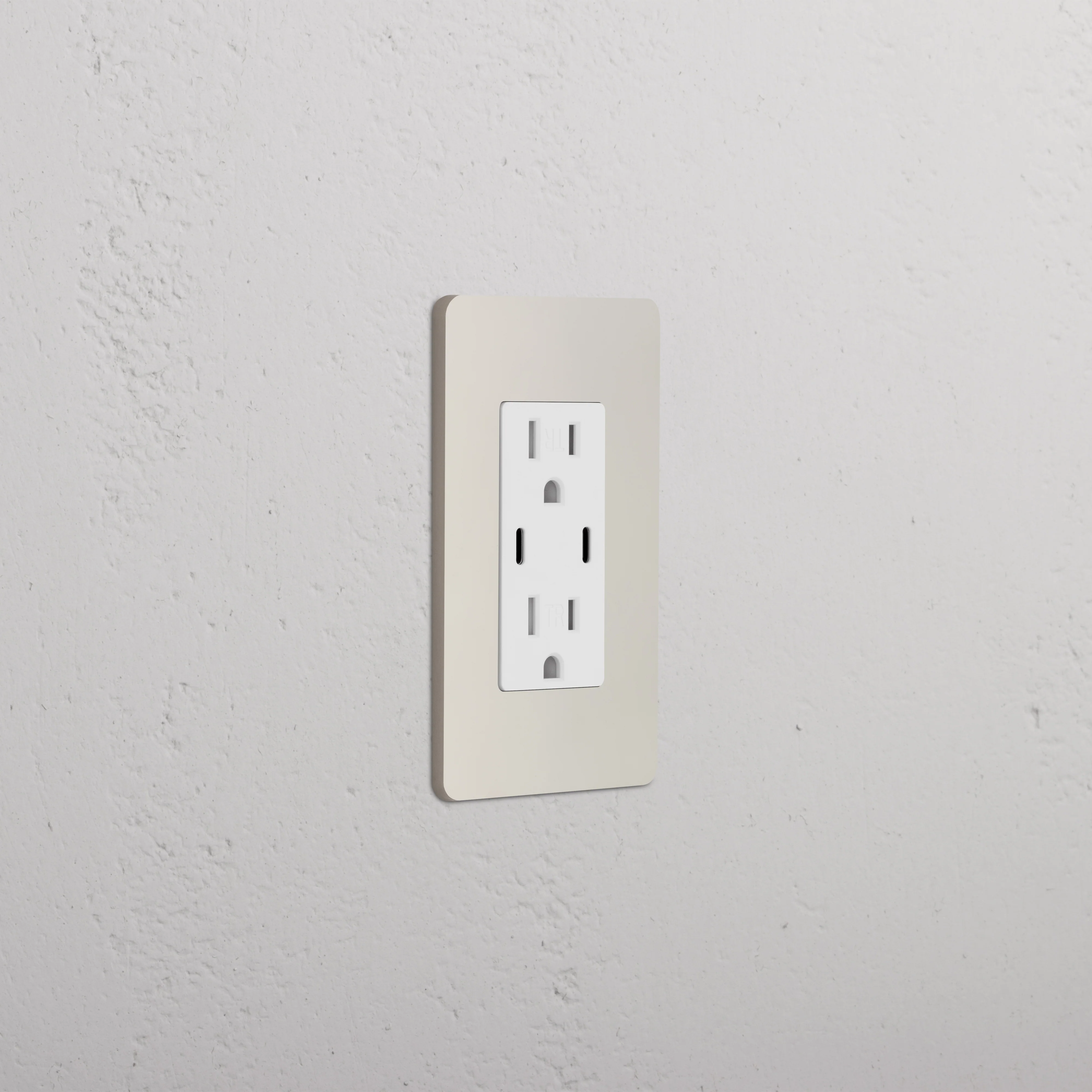 Grove 1G 15A USB Outlet - Polished Nickel White
