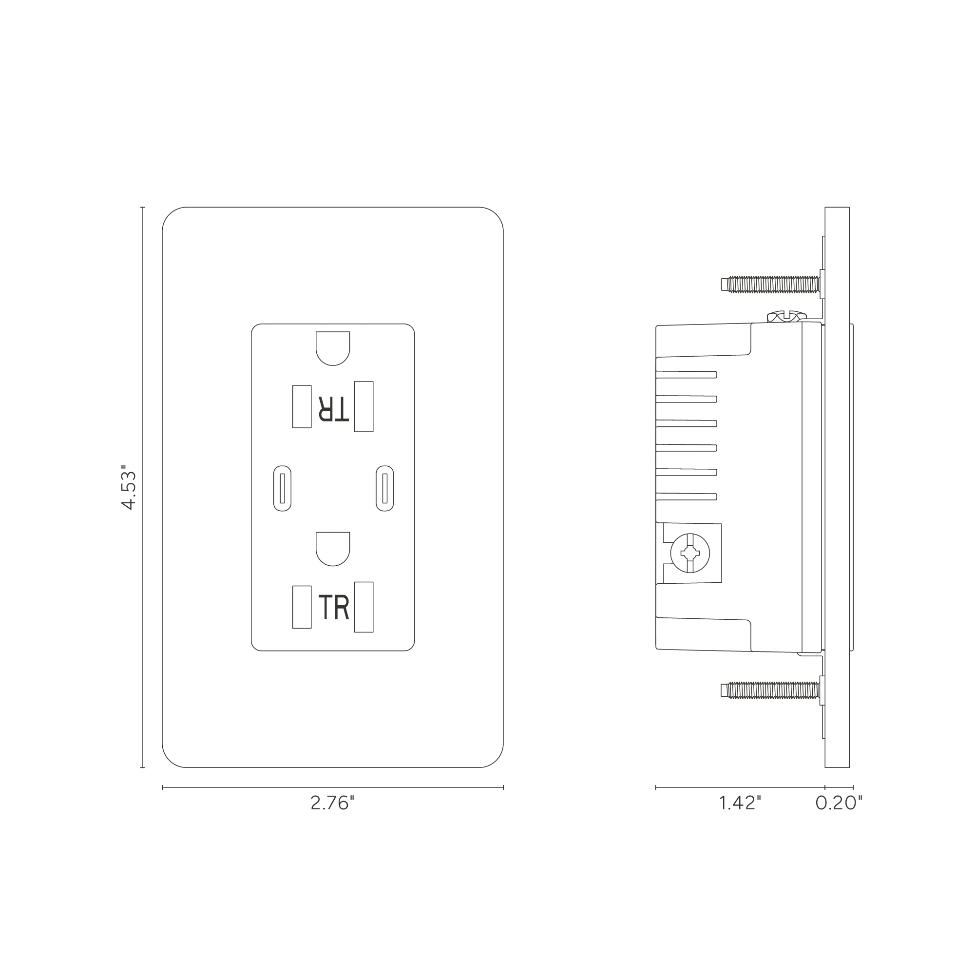 Grove 1G 15A USB Outlet - Polished Nickel White - Image 2