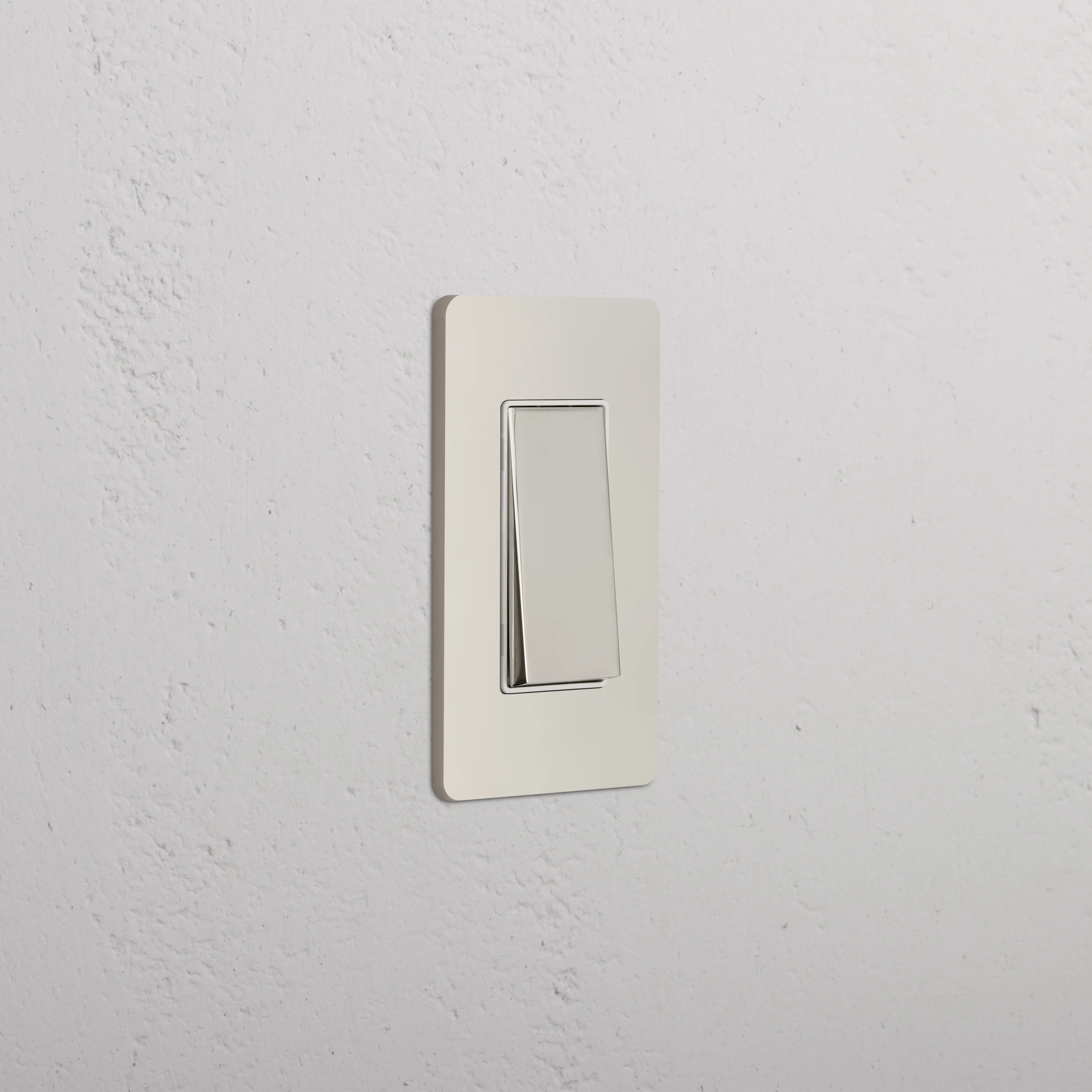 Grove 1G Dimming Retractive Rocker Switch - Polished Nickel White