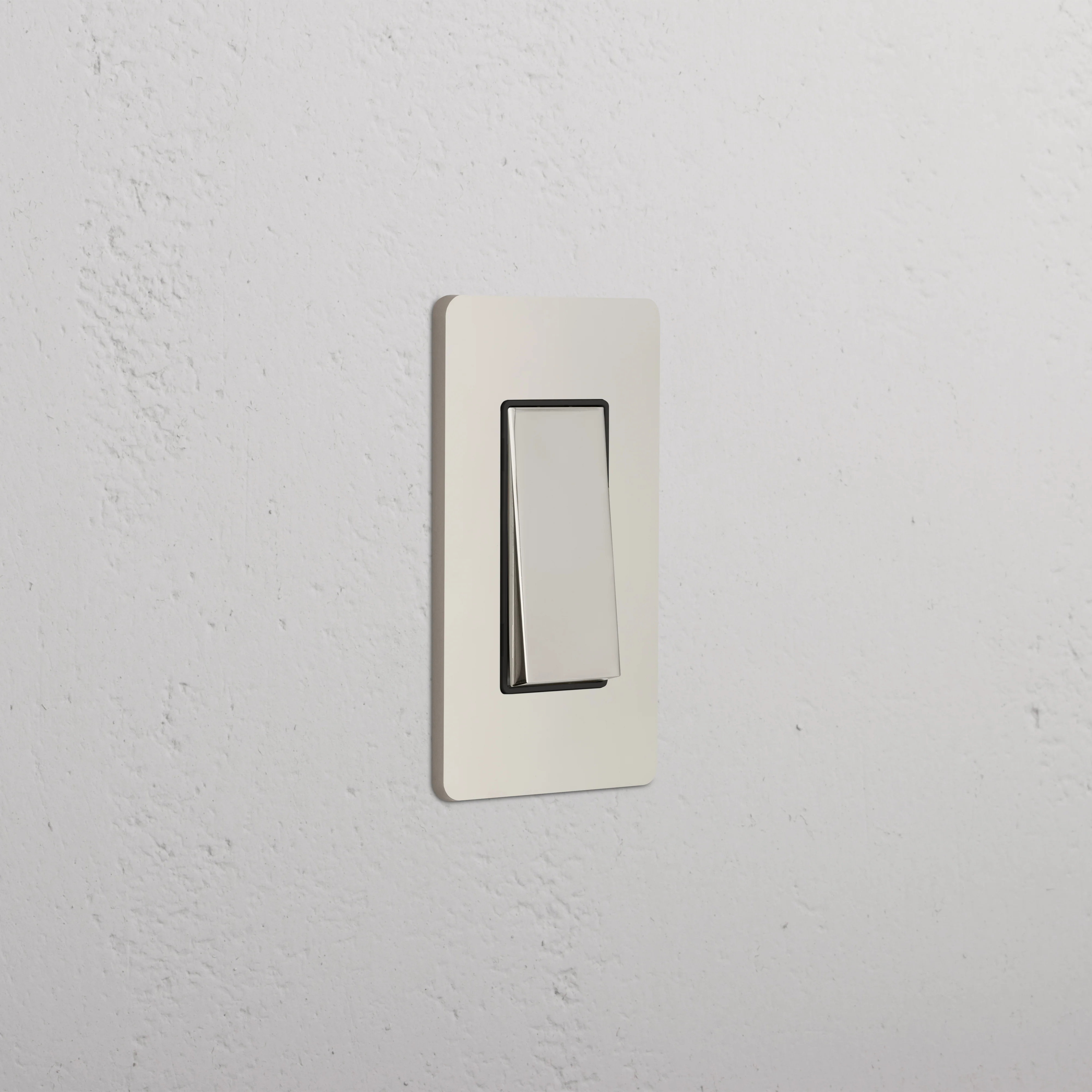 Grove 1G Double Pole Rocker Switch - Polished Nickel Black