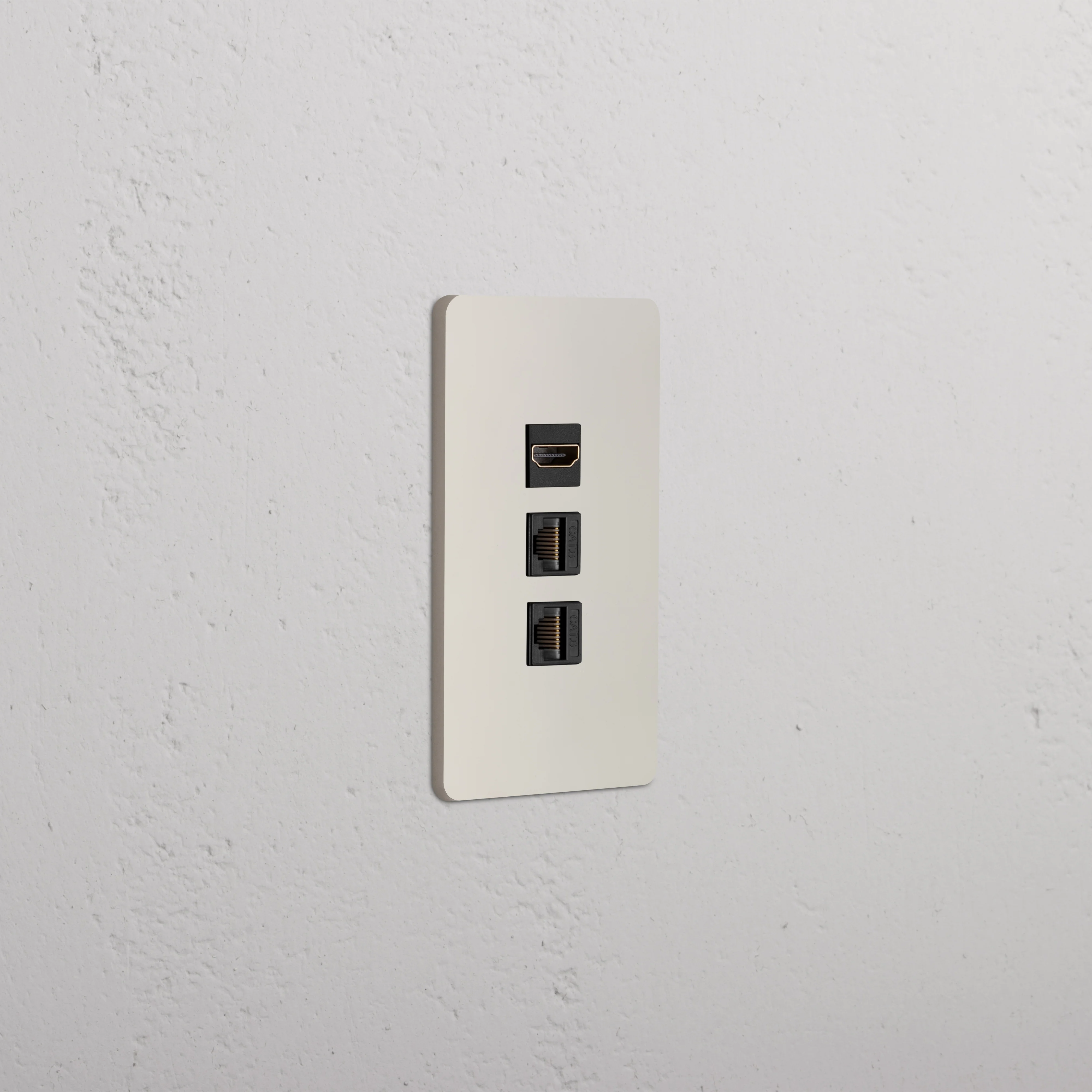 Grove 1G HDMI & 2x CAT6 Keystone - Polished Nickel Black