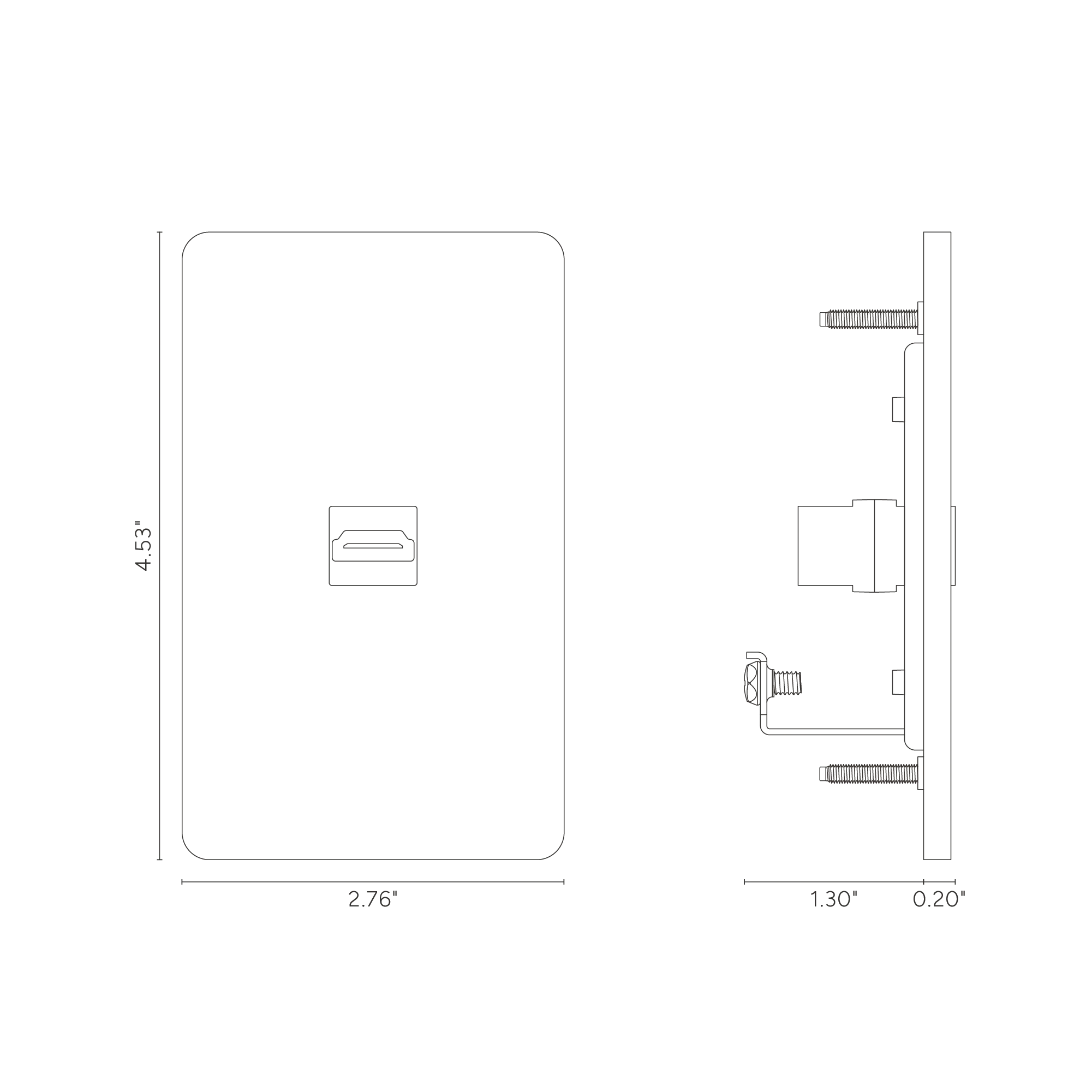 Grove 1G HDMI Keystone - Polished Nickel Black - Image 2