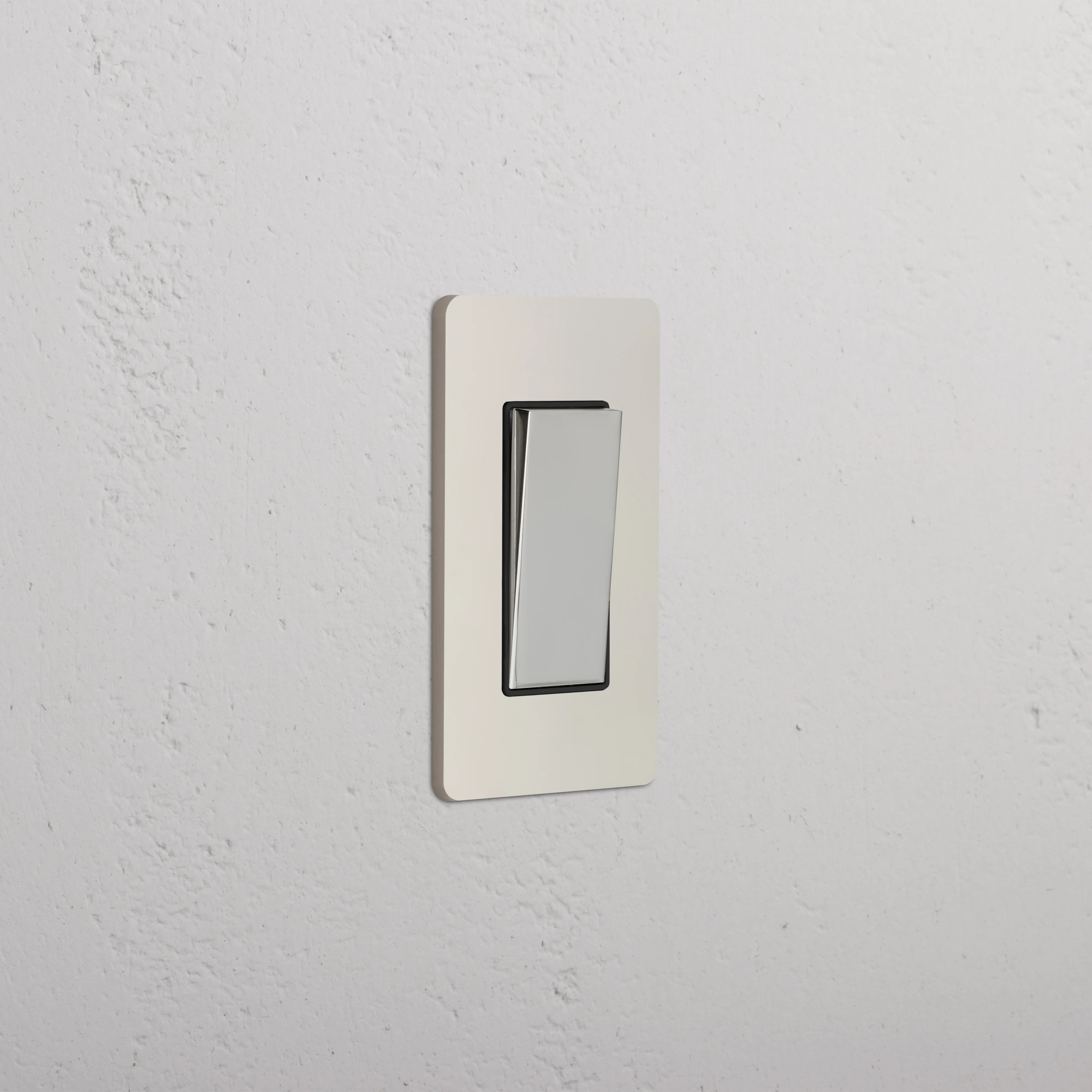 Grove 1G Retractive Rocker Switch - Polished Nickel Black