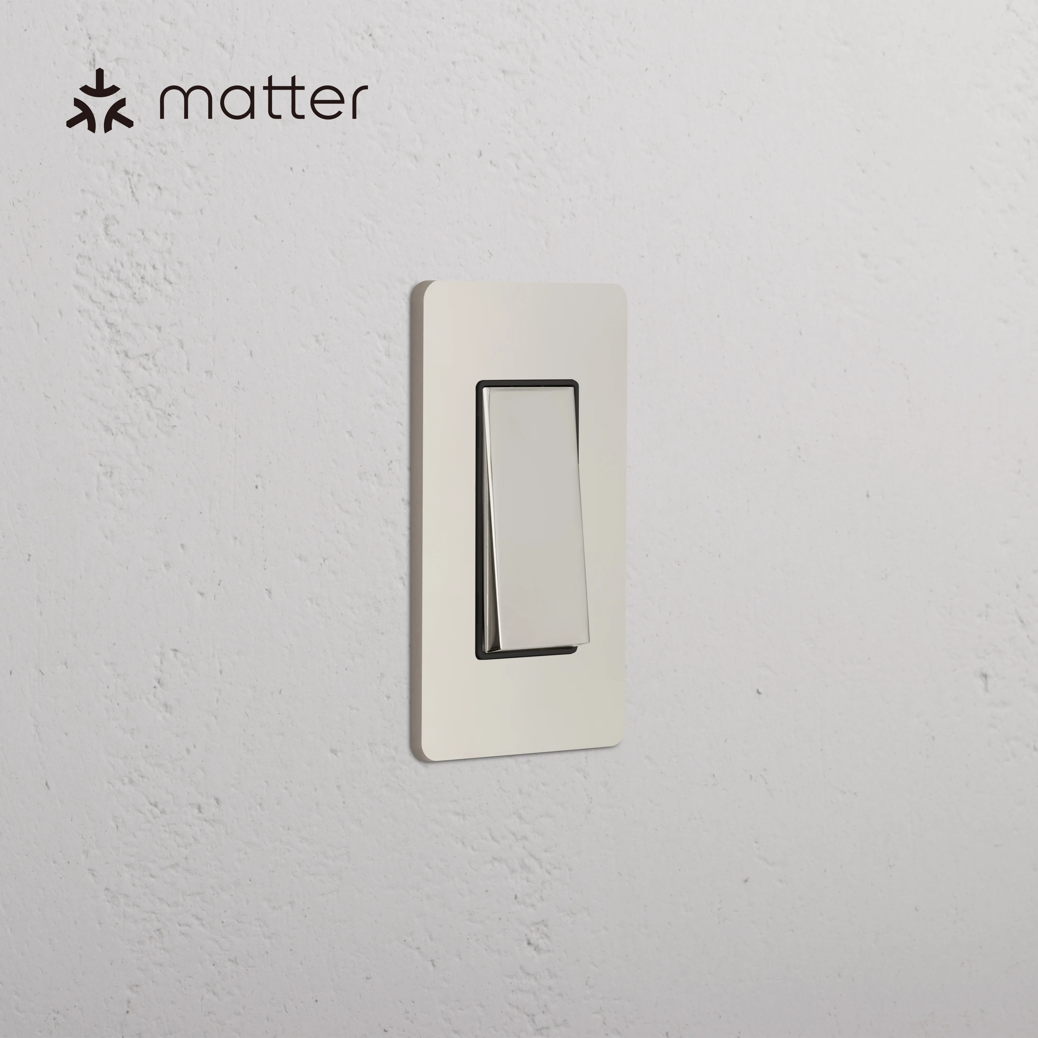 Grove 1G Smart Retractive Rocker Switch - Polished Nickel Black