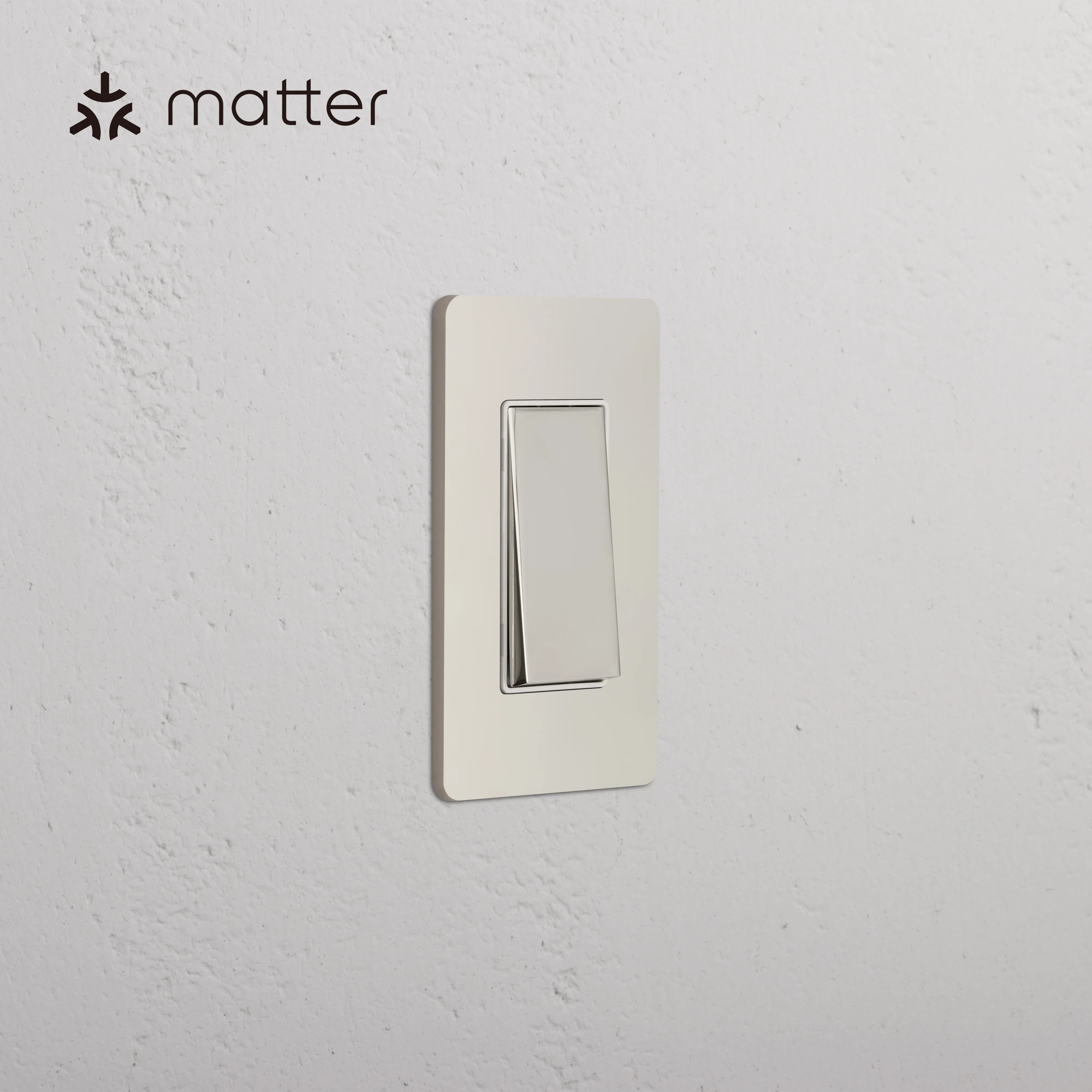 Grove 1G Smart Retractive Rocker Switch - Polished Nickel White