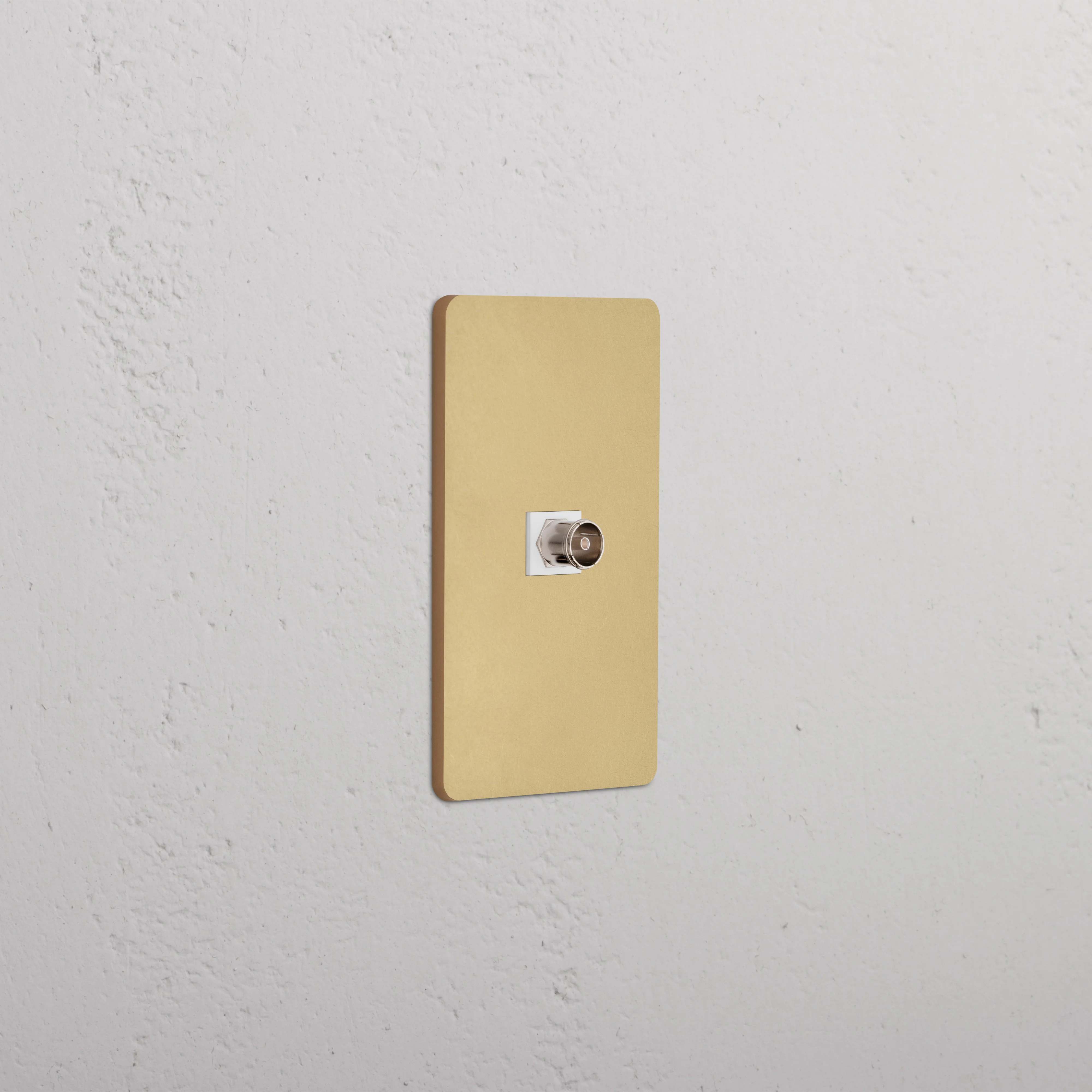 Grove 1G TV Keystone - Antique Brass White