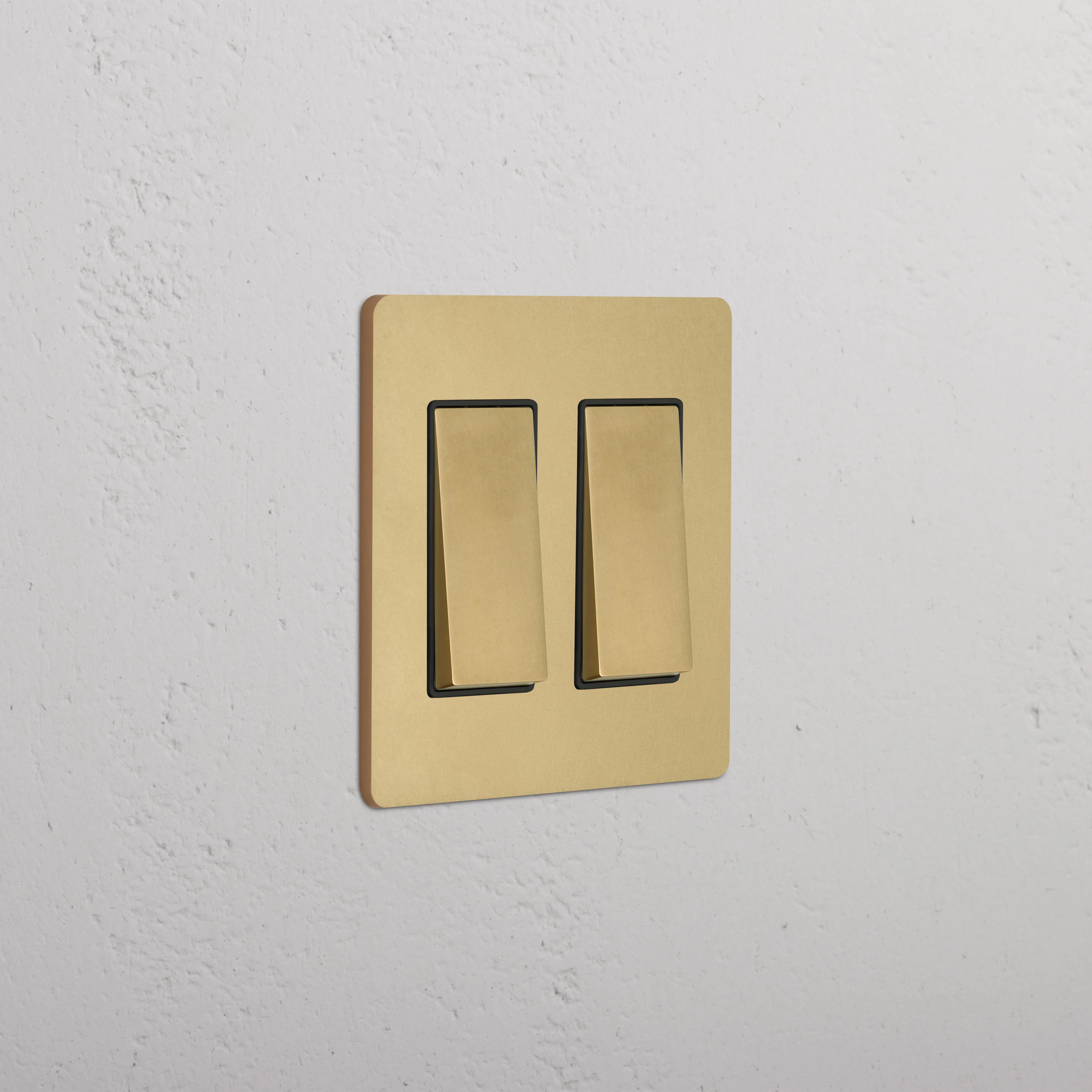 Grove 2G Rocker Switch - Antique Brass Black