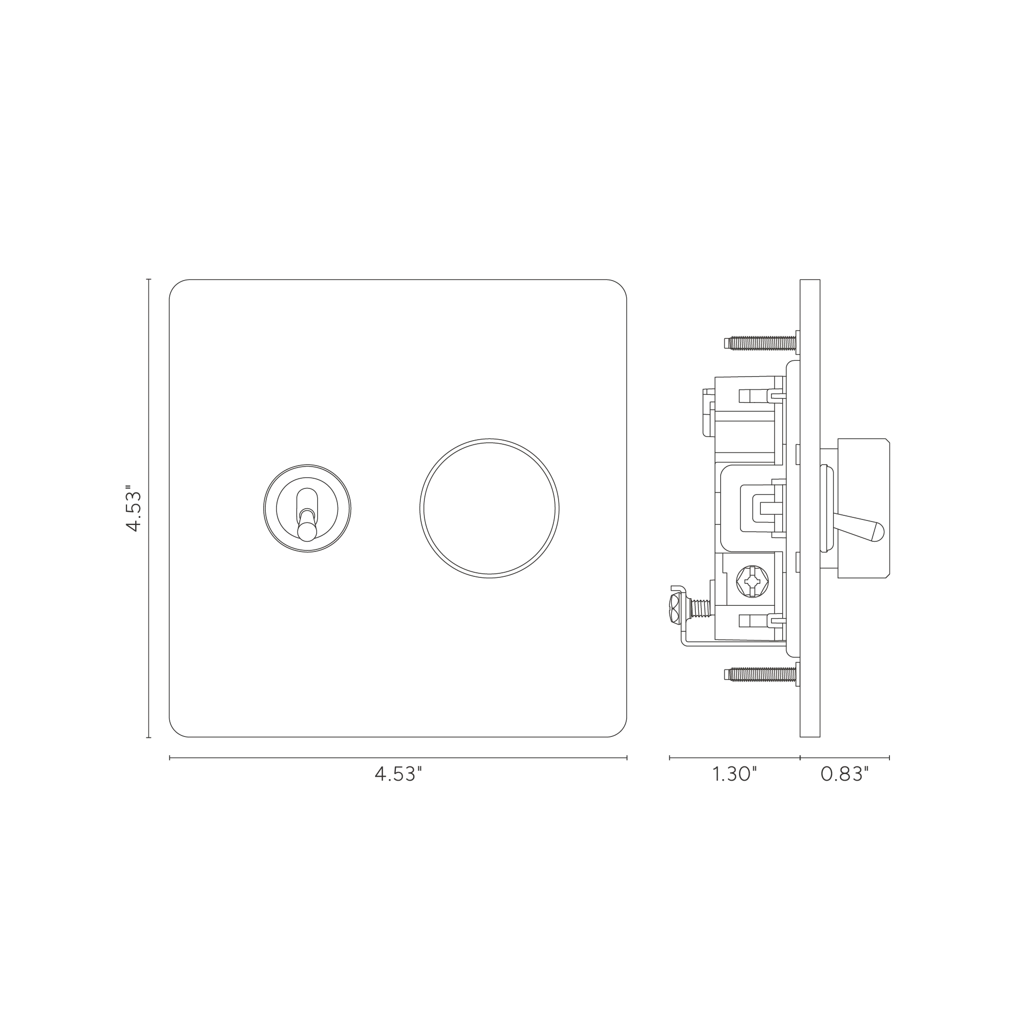 Grove 2G Toggle & Dimmer Switch - Bronze - Image 2