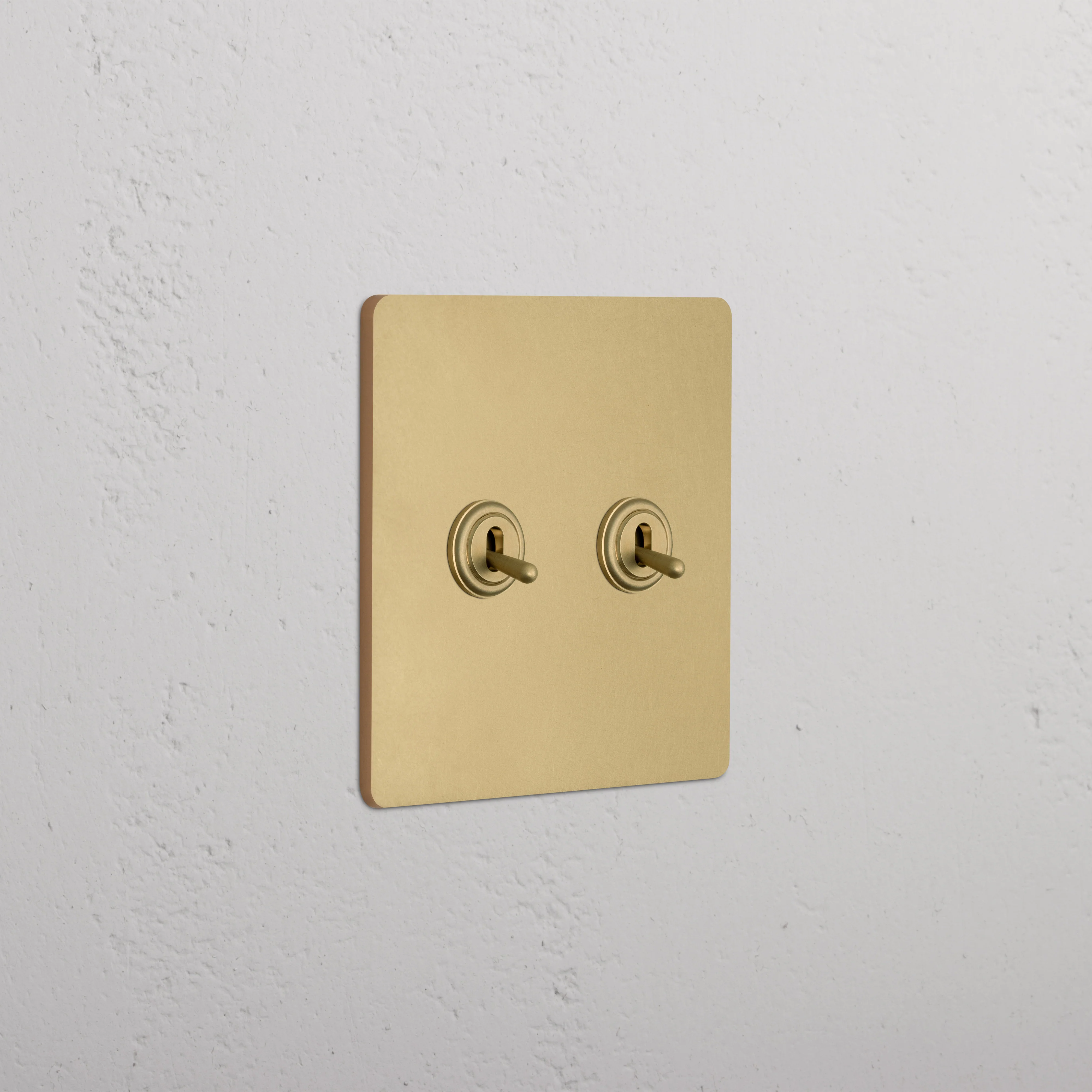 Grove 2G Toggle Switch - Antique Brass