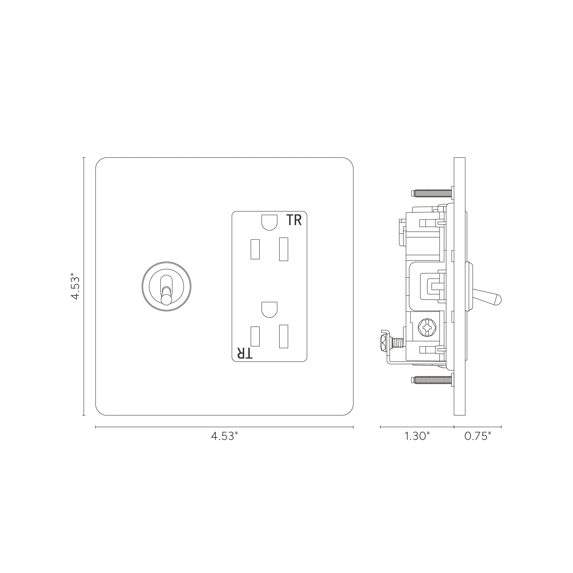 Grove 2G Toggle Switch & Outlet - Polished Nickel Black - Image 2