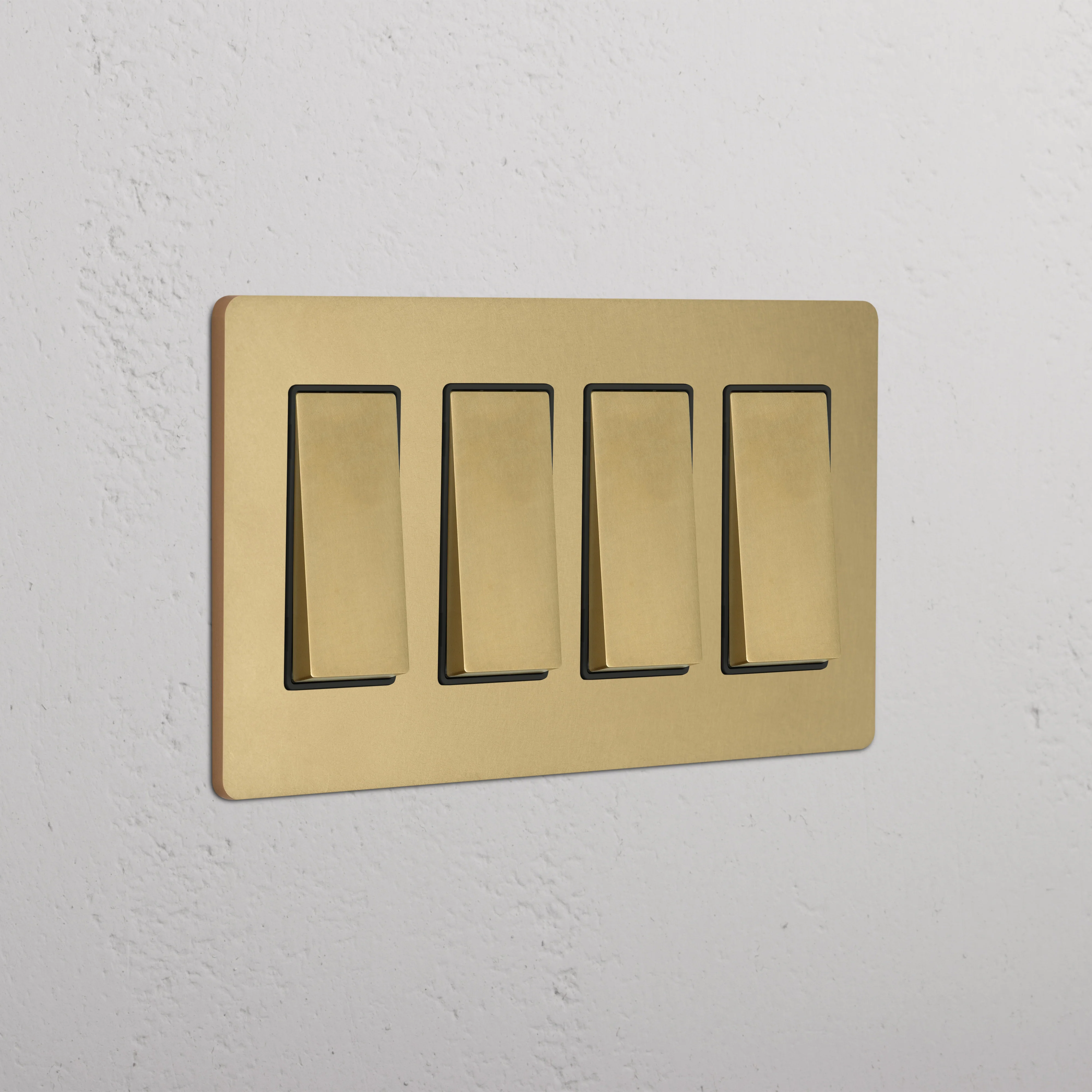 Grove 4G Rocker Switch - Antique Brass Black