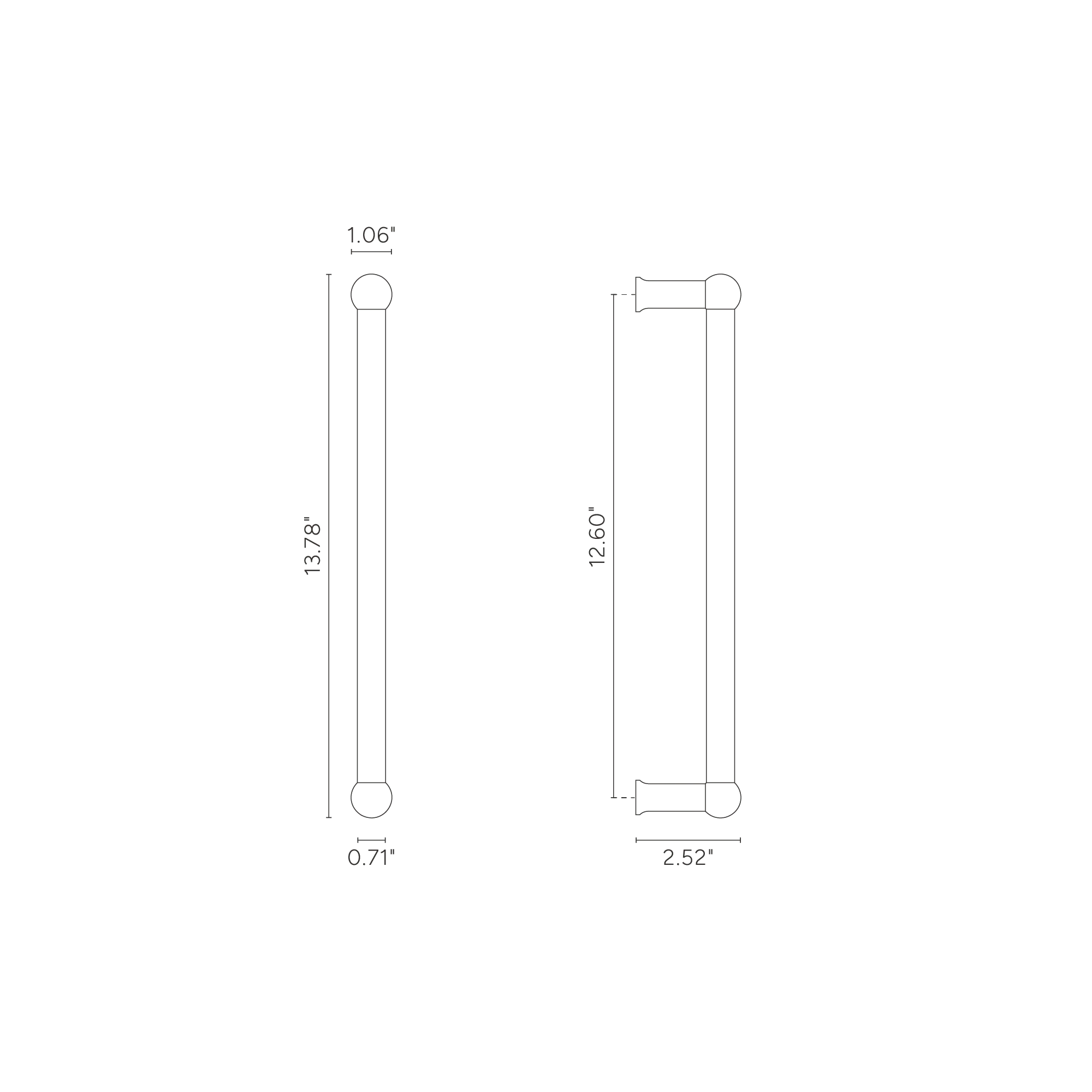 Harper Single Pull Handle Medium - Bronze - Image 7