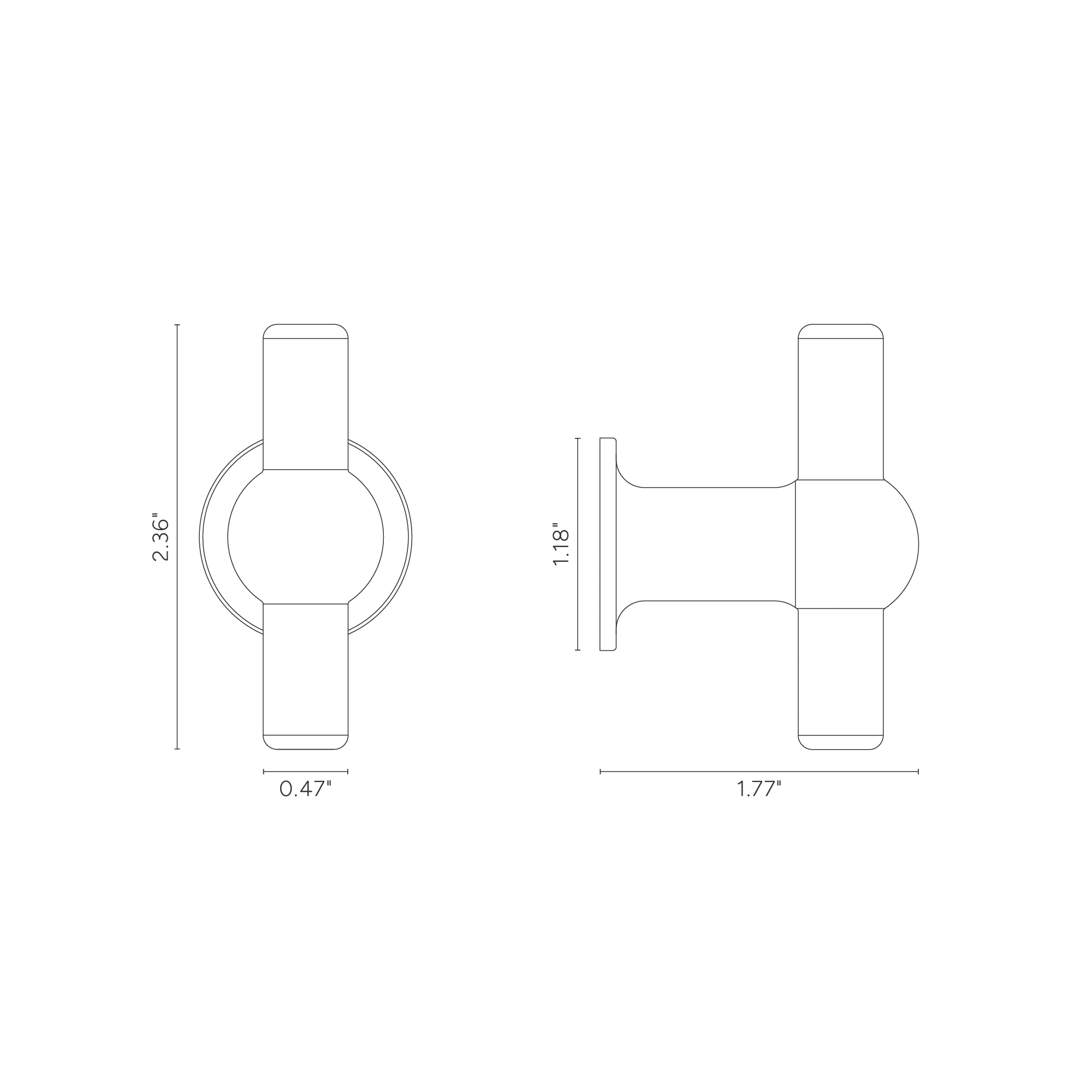Harper T-Bar Cabinet Handle Medium - Antique Brass - Image 2
