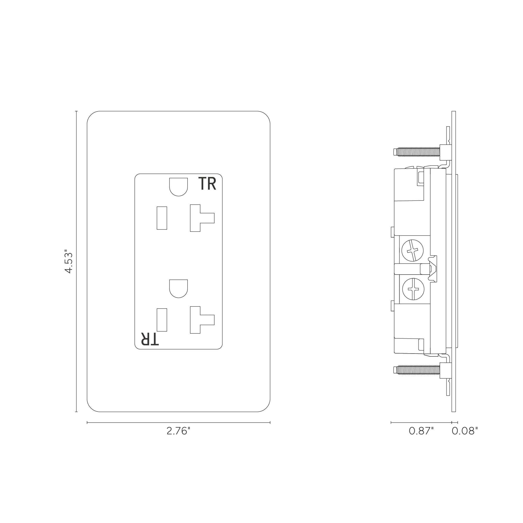Kew 1G 20A Outlet - Antique Brass White - Image 2