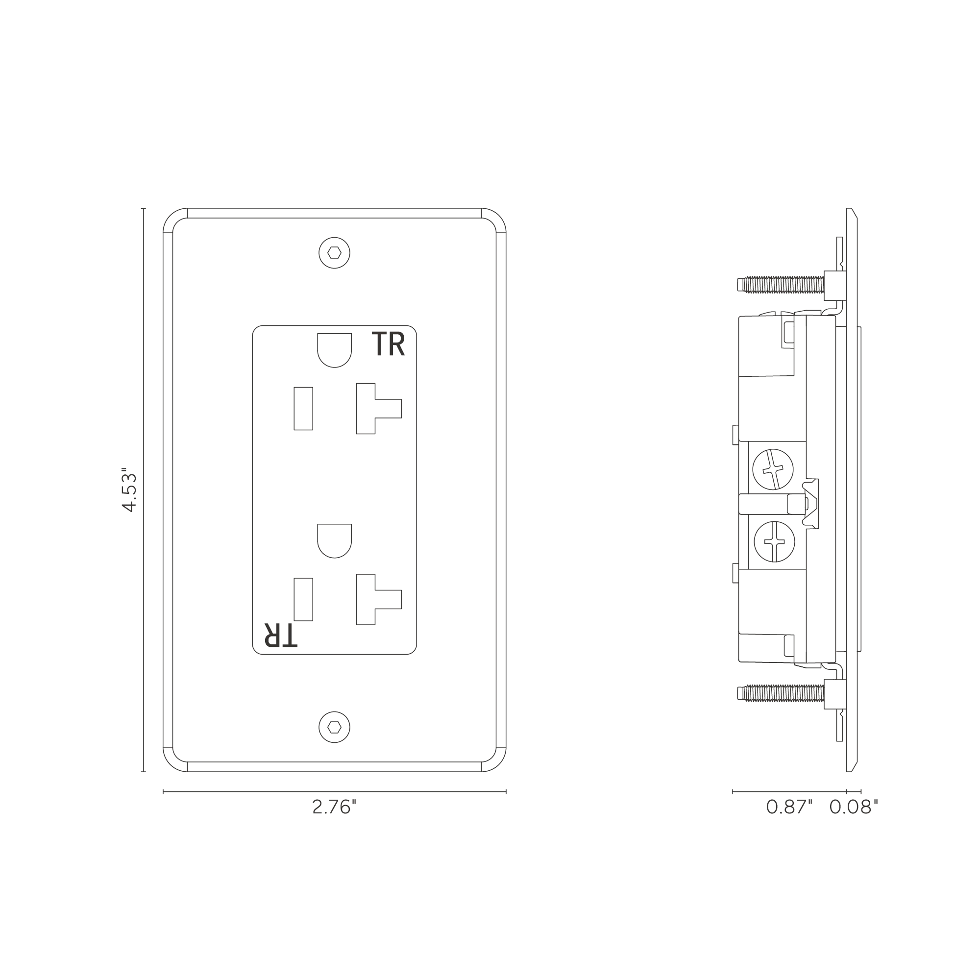 Kew 1G 20A Outlet - Clear Black - Image 2