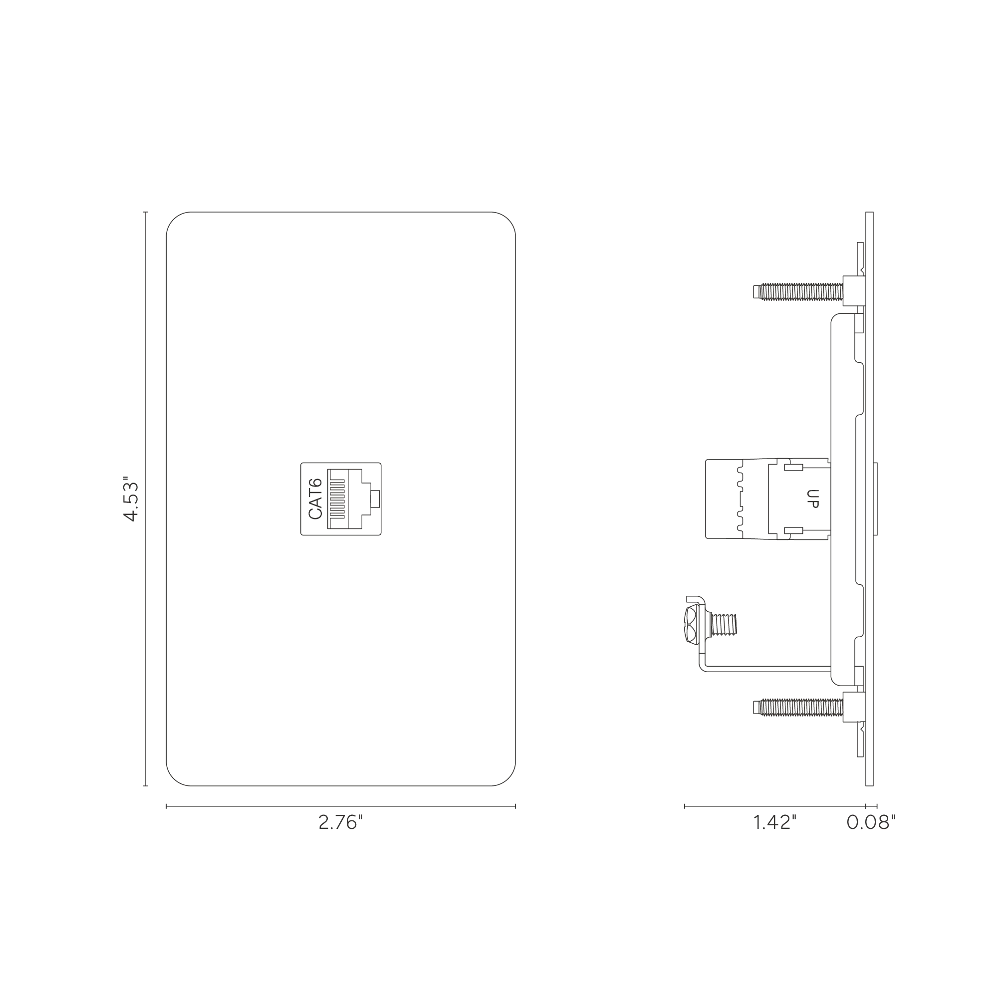 Kew 1G CAT 6 Keystone - Polished Nickel Black - Image 2