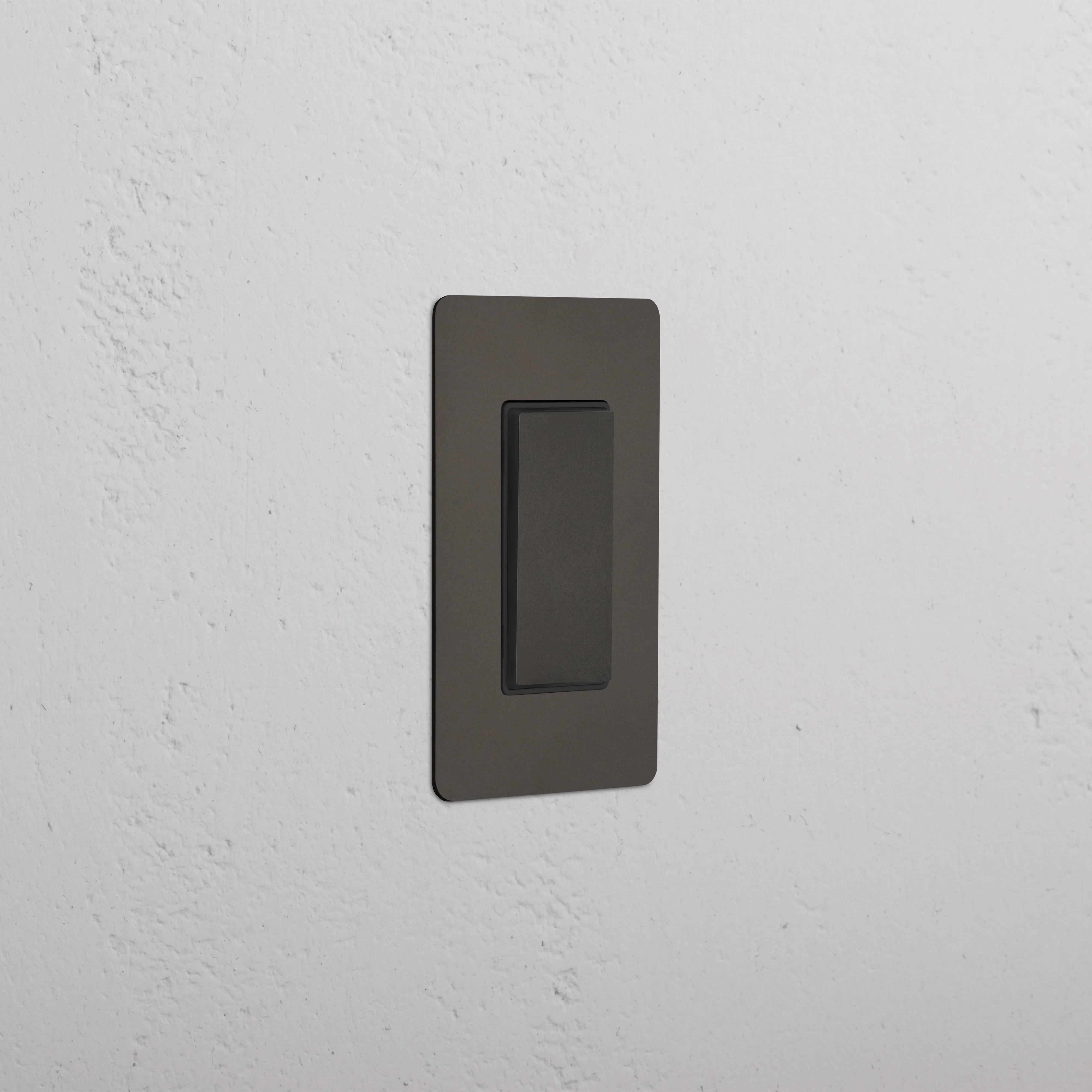 Kew 1G Center Retractive Rocker Switch - Bronze Black