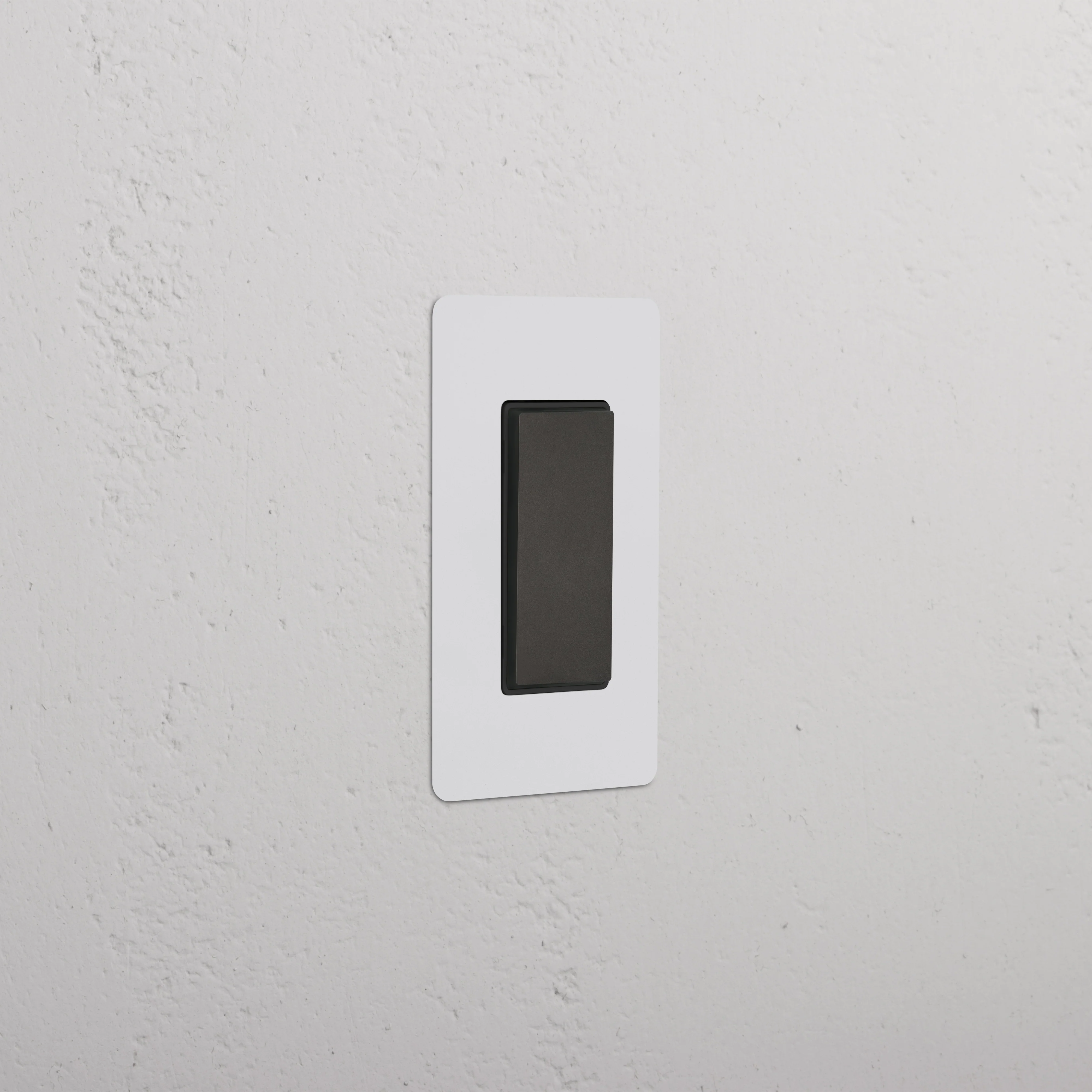 Kew 1G Center Retractive Rocker Switch - Paintable Bronze Black