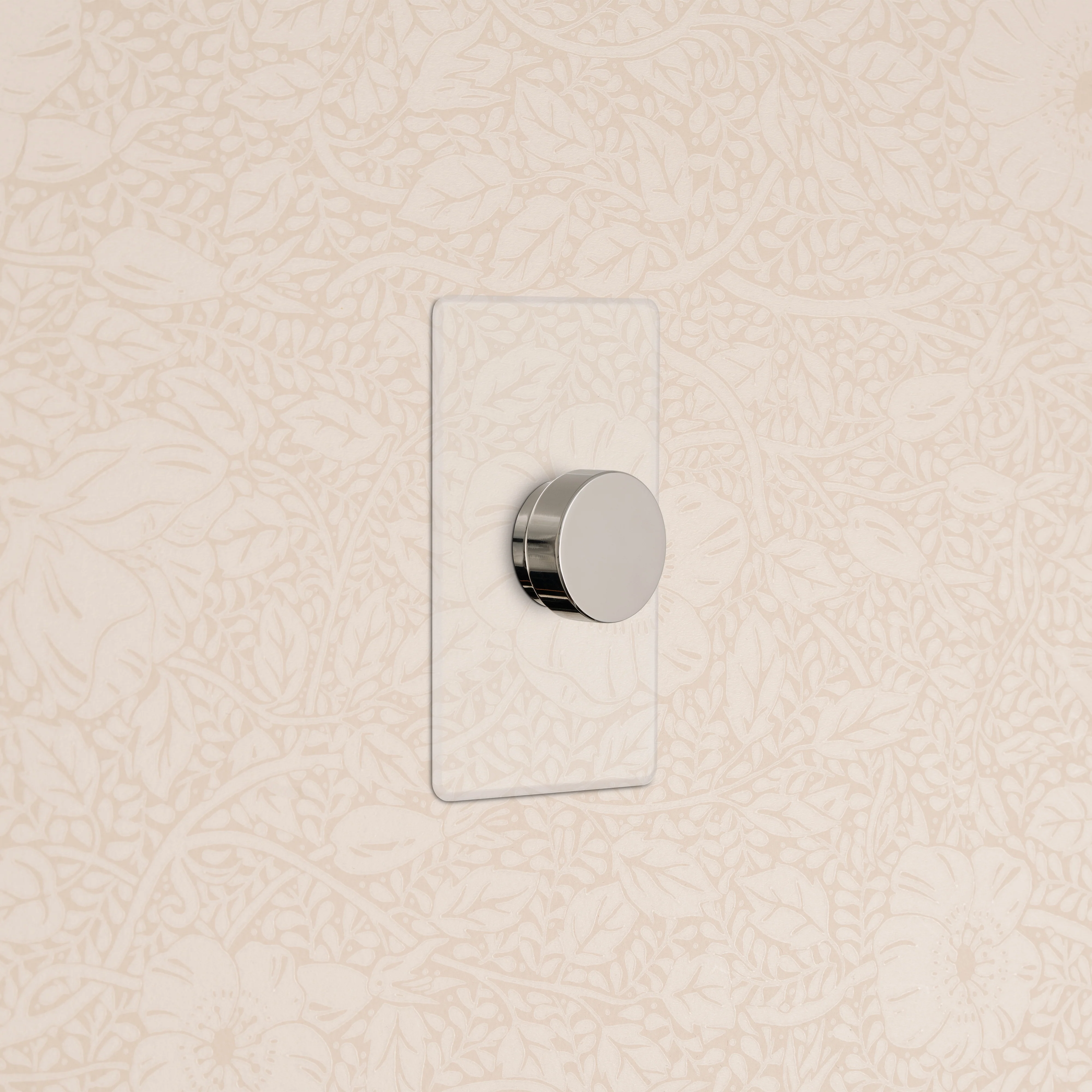 Kew 1G Dimmer Switch - Clear Polished Nickel