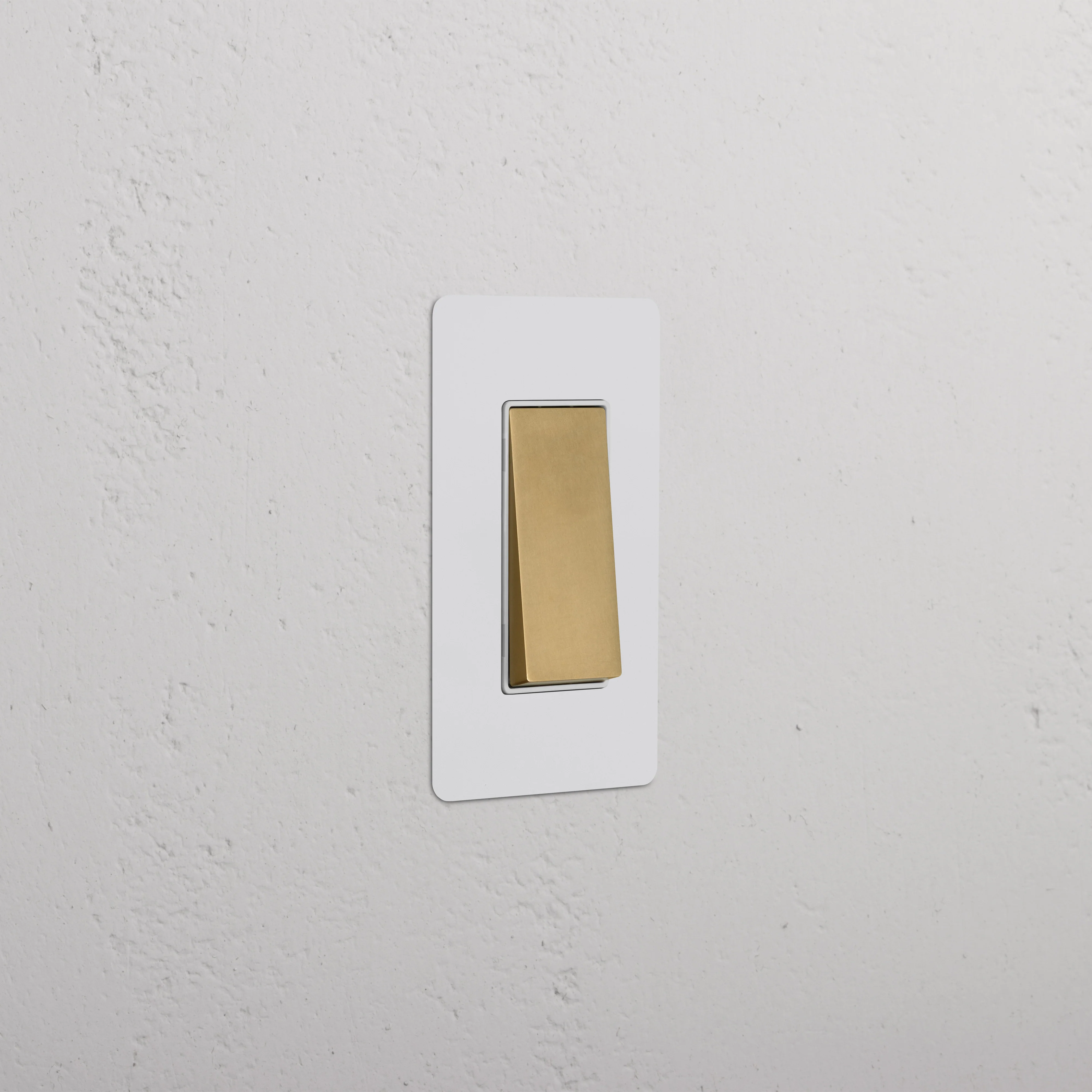 Kew 1G Four Way Rocker Switch - Paintable Antique Brass White