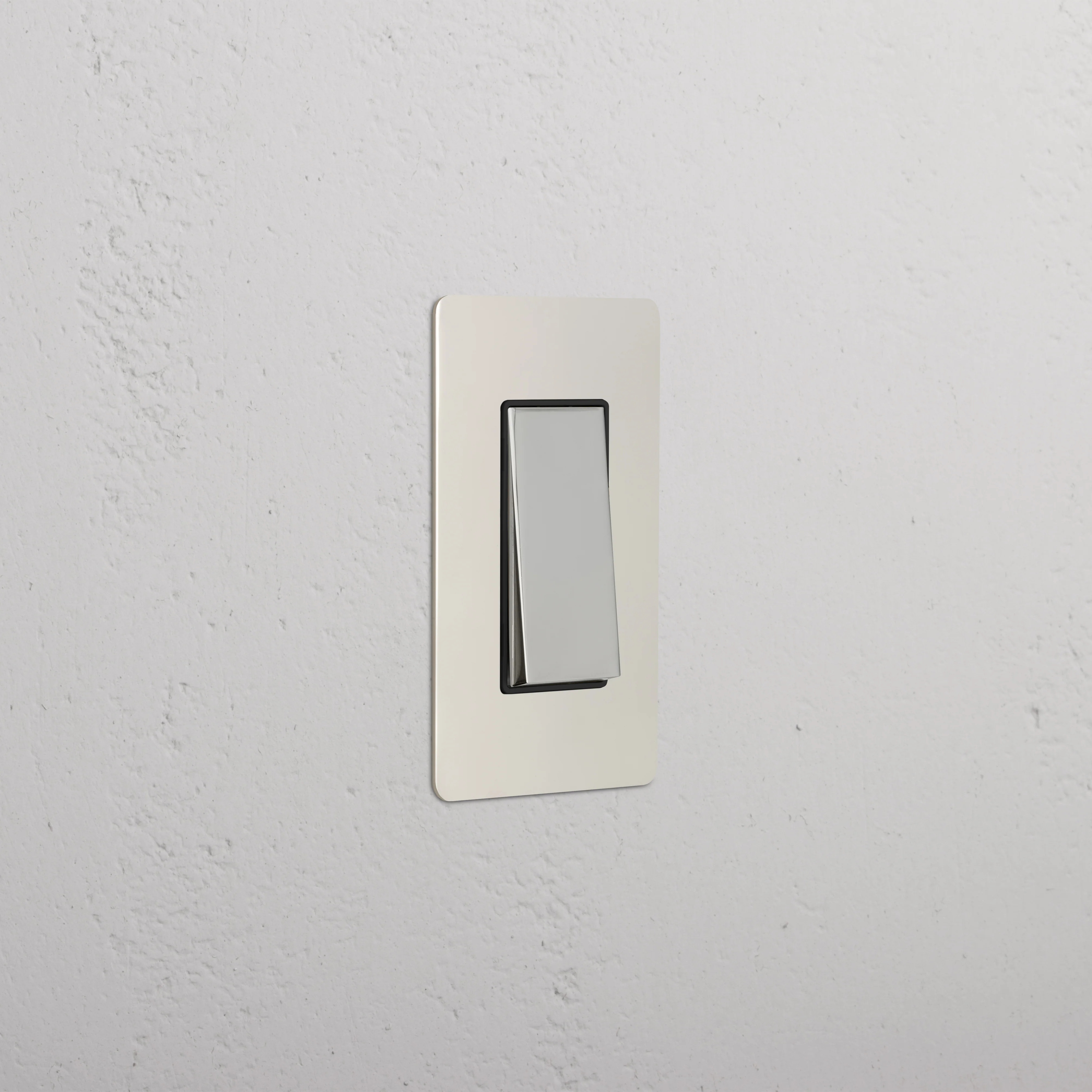 Kew 1G Four Way Rocker Switch - Polished Nickel Black