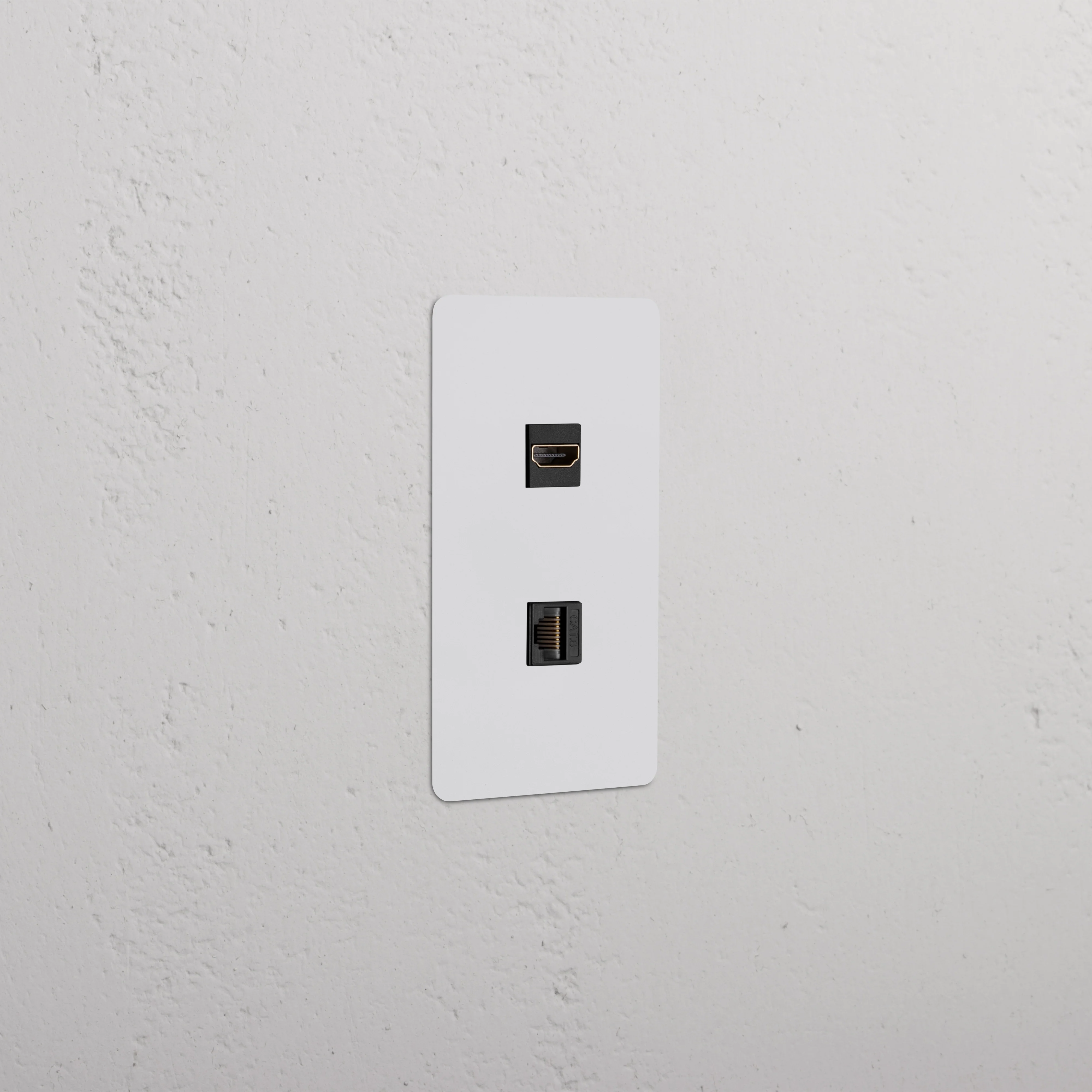 Kew 1G HDMI & CAT 6 Keystone - Paintable Black