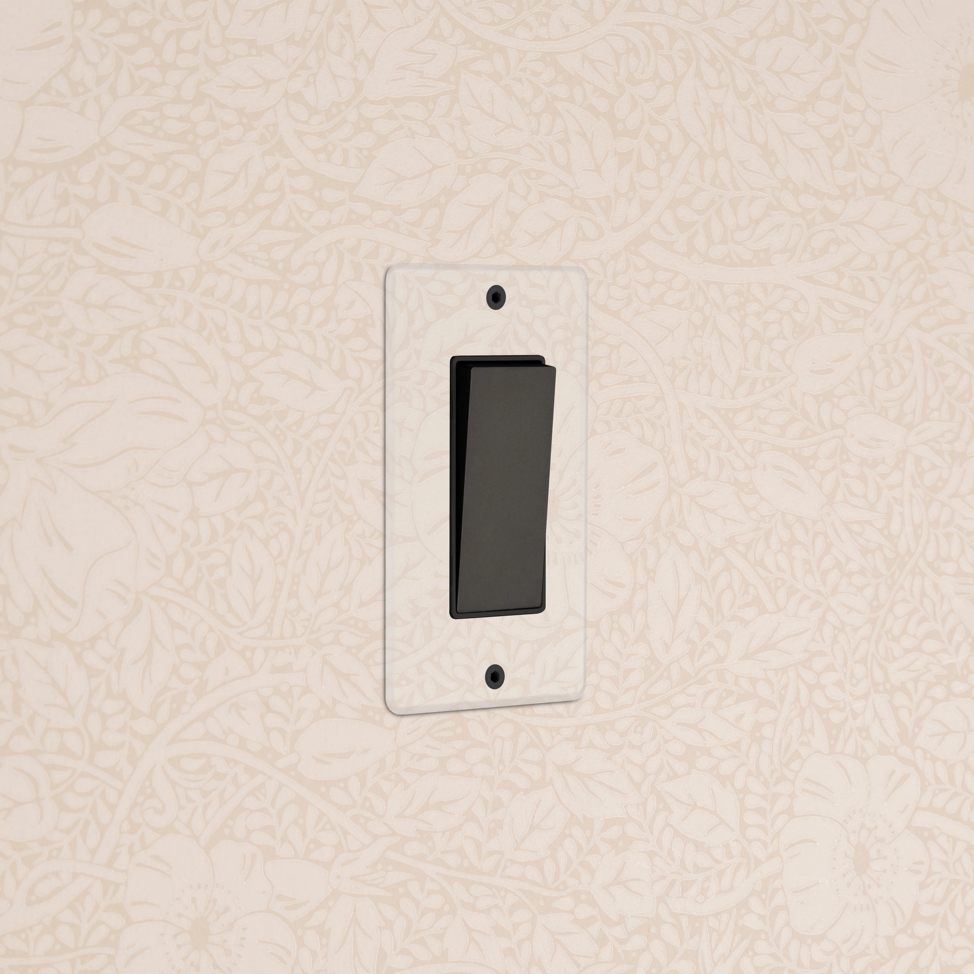 Kew 1G Retractive Rocker Switch - Clear Bronze Black
