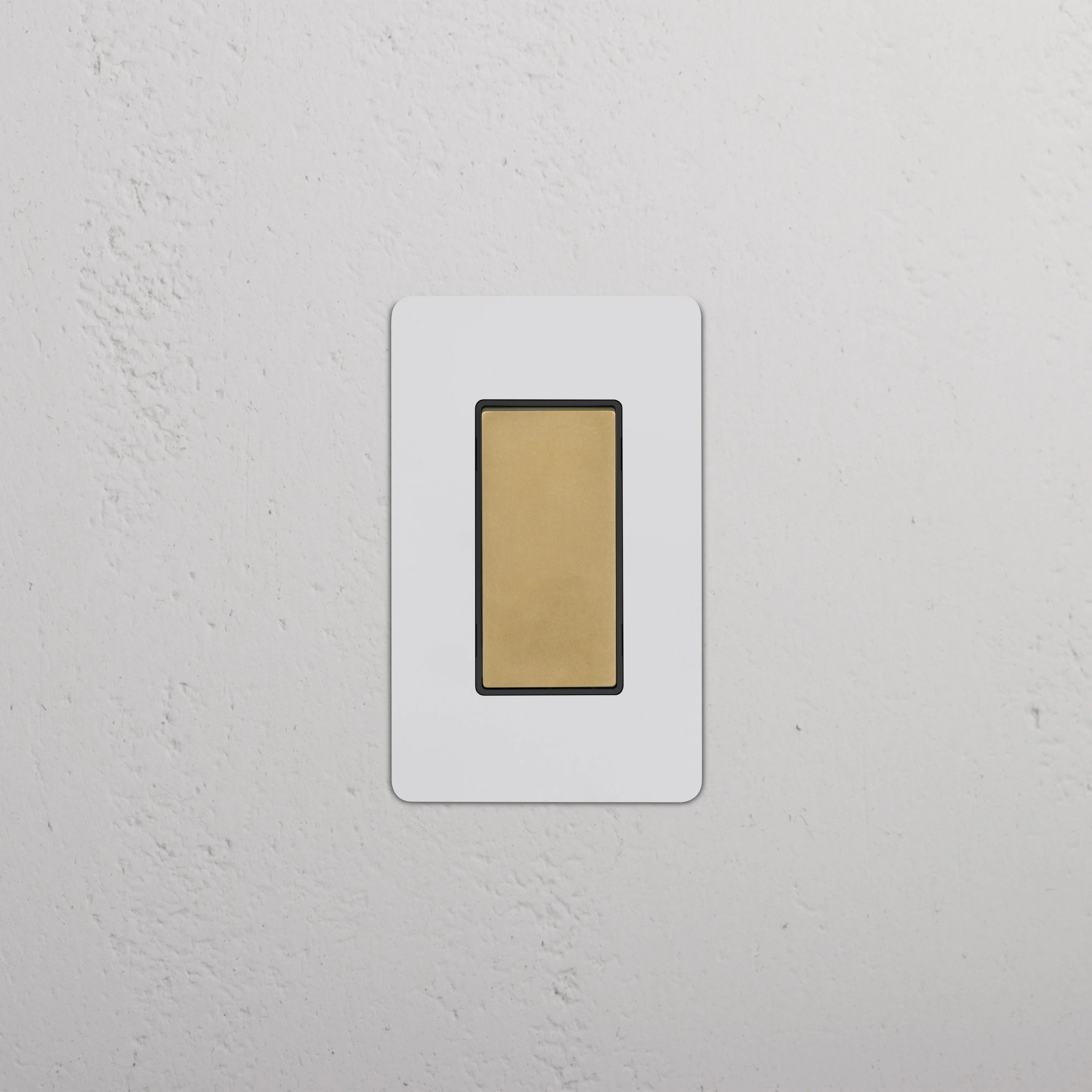 Kew 1G Retractive Rocker Switch - Paintable Antique Brass Black - Image 2