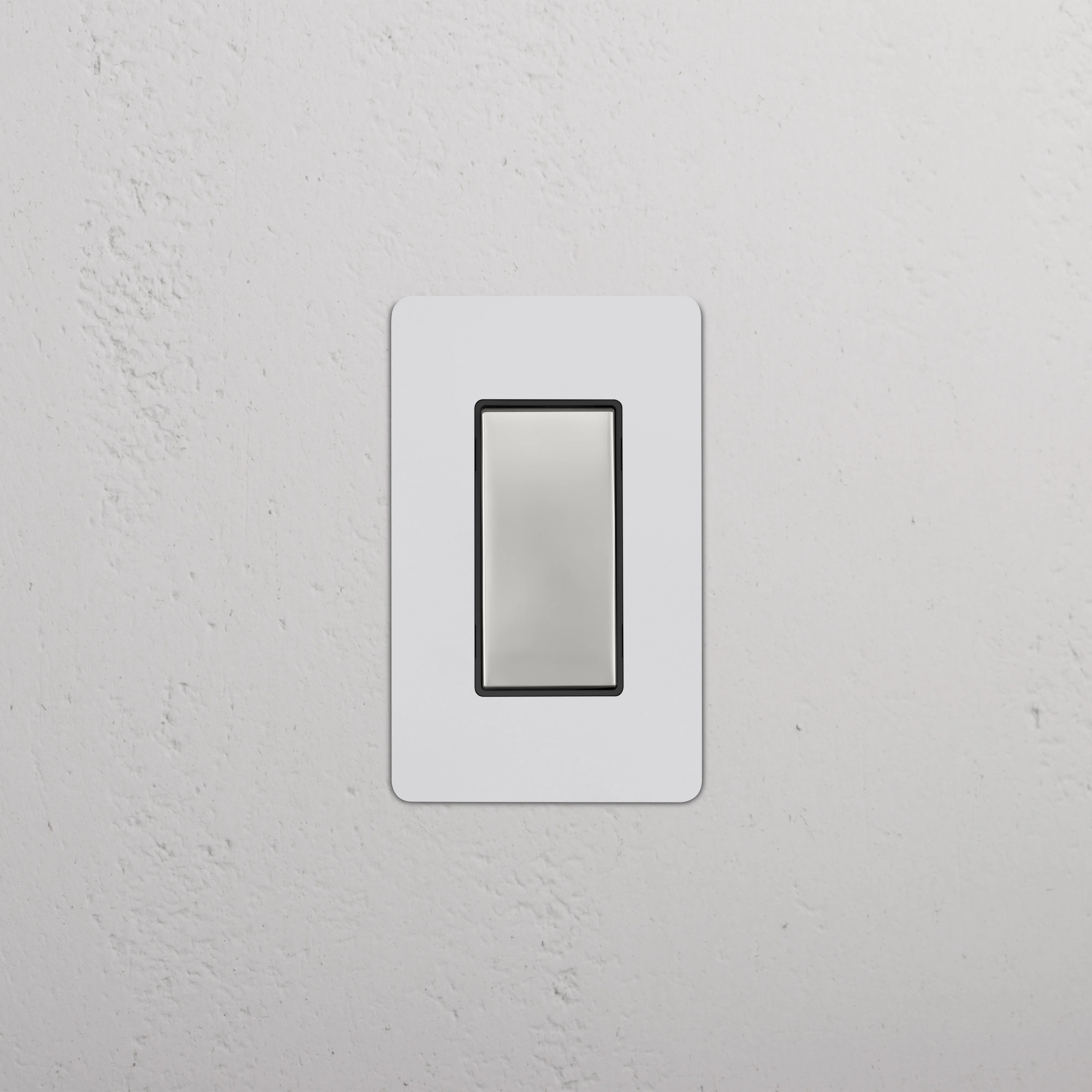 Kew 1G Retractive Rocker Switch - Paintable Polished Nickel Black - Image 2