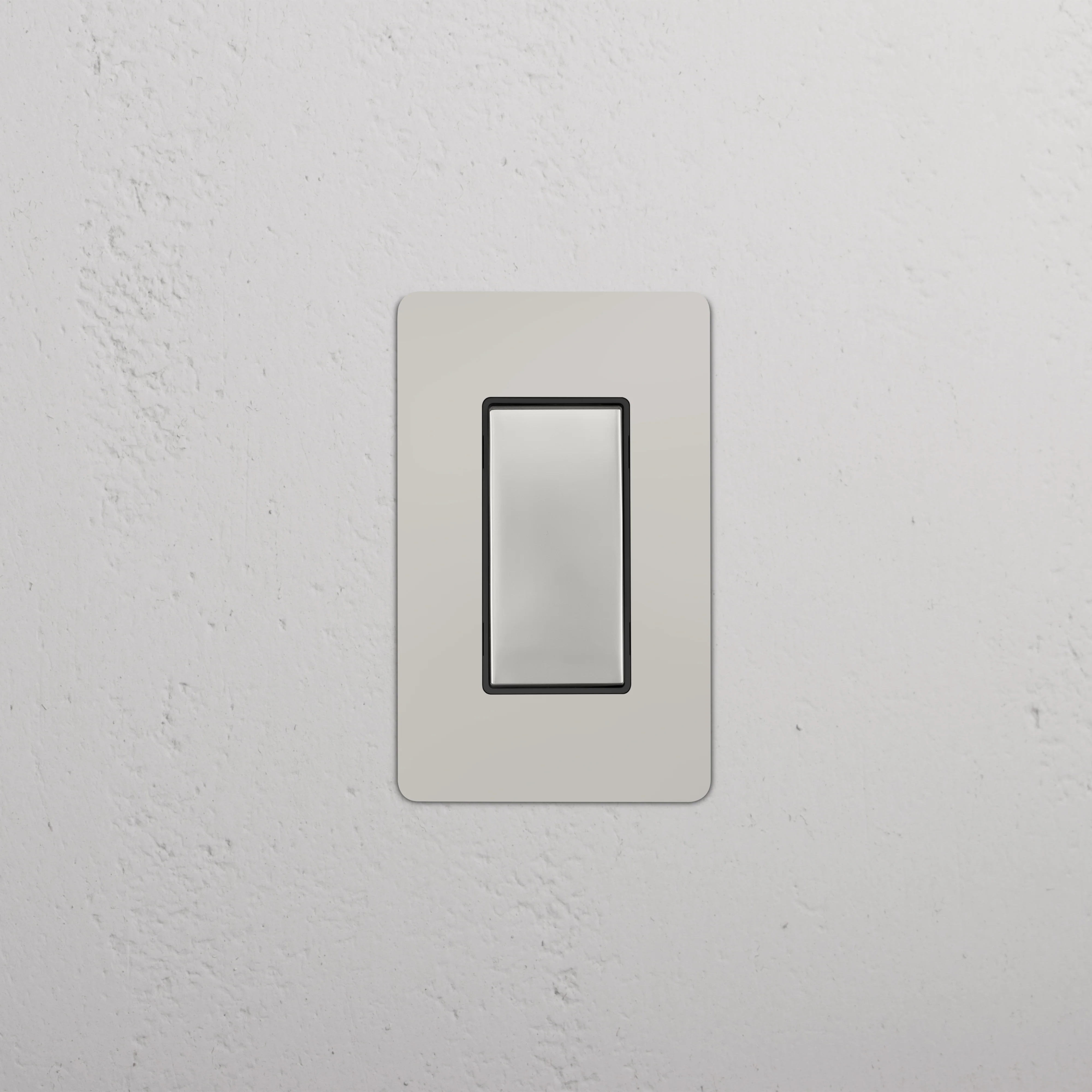 Kew 1G Retractive Rocker Switch - Polished Nickel Black - Image 2
