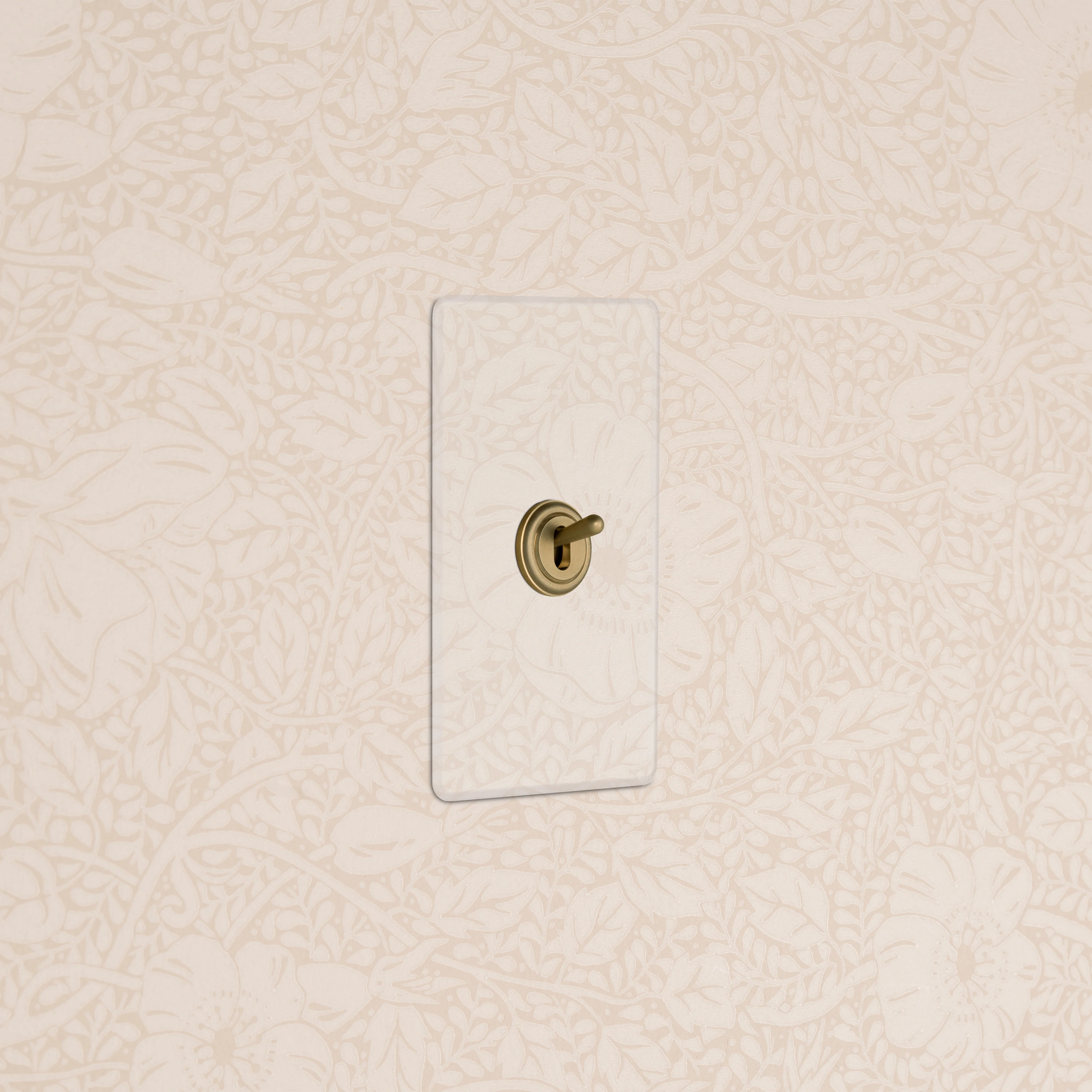 Kew 1G Retractive Toggle Switch - Clear Antique Brass