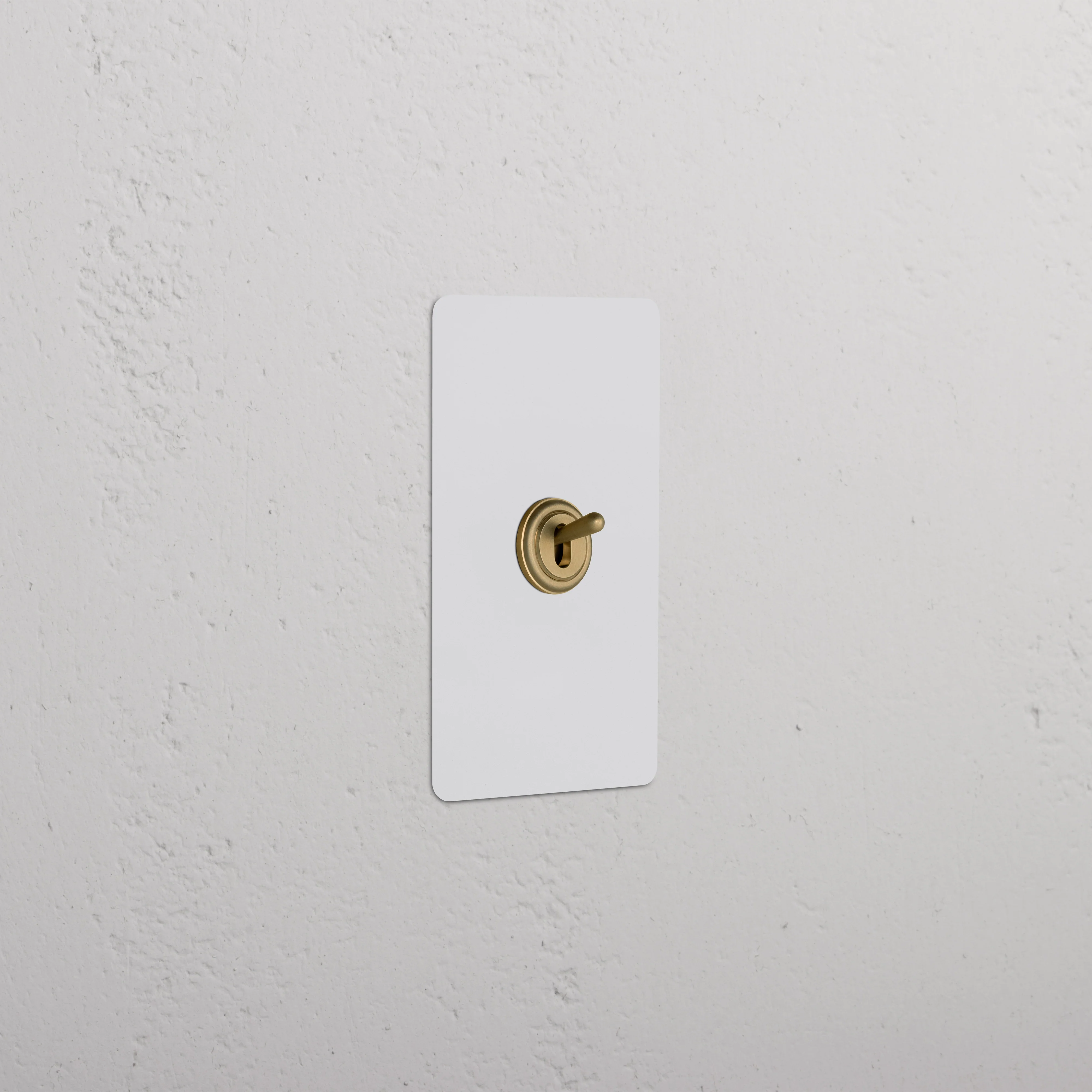 Kew 1G Retractive Toggle Switch - Paintable Antique Brass