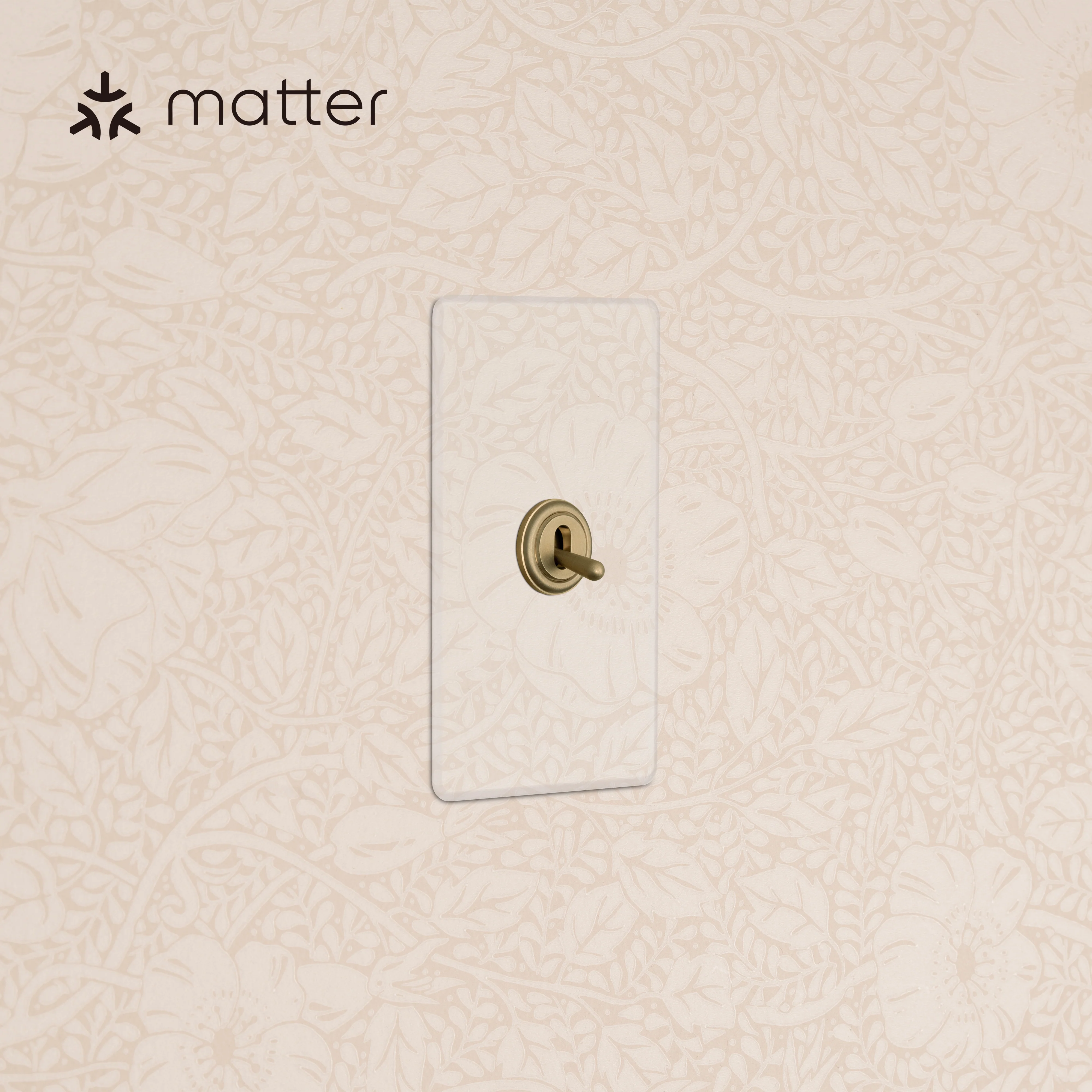 Kew 1G Smart Retractive Toggle Switch - Clear Antique Brass