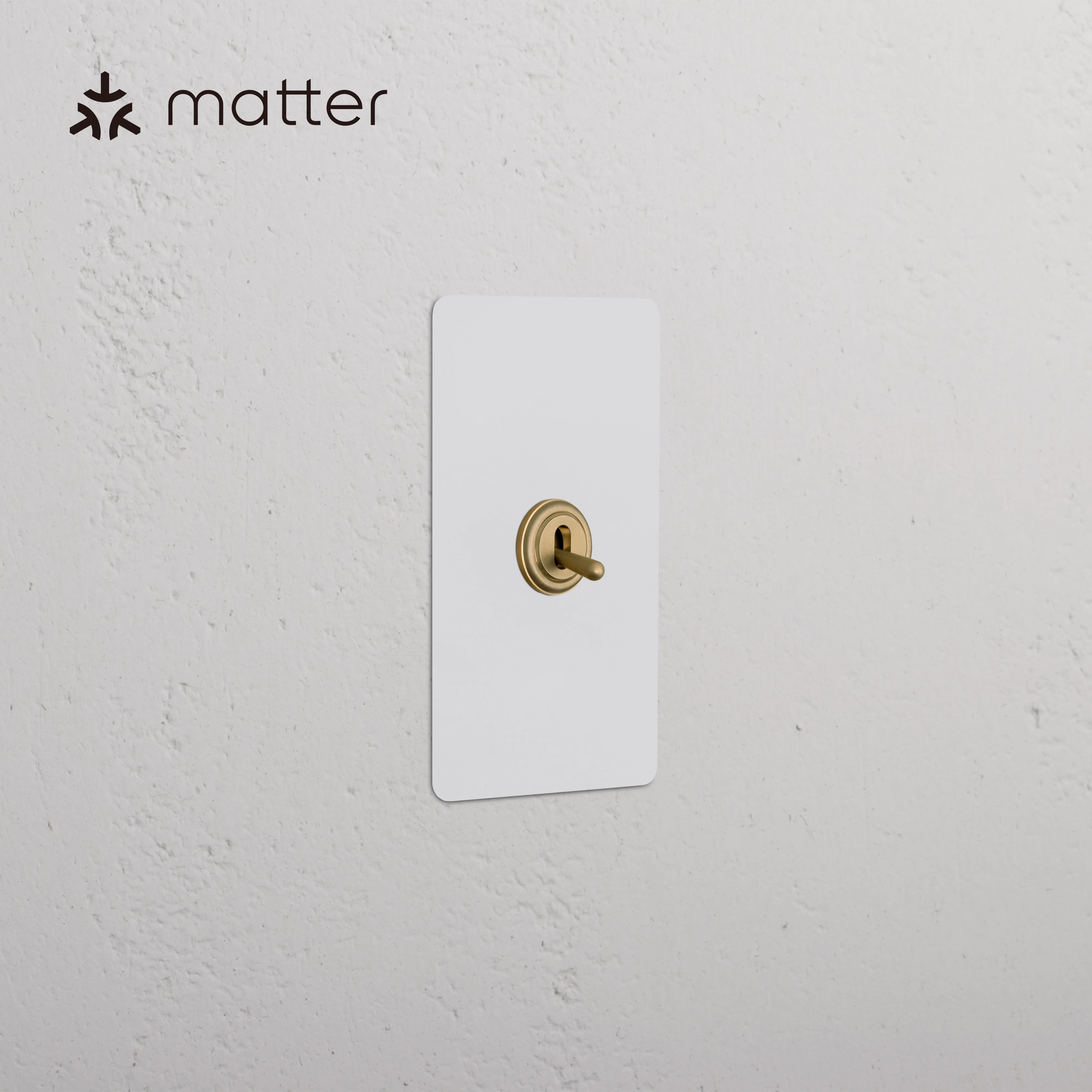 Kew 1G Smart Retractive Toggle Switch - Paintable Antique Brass
